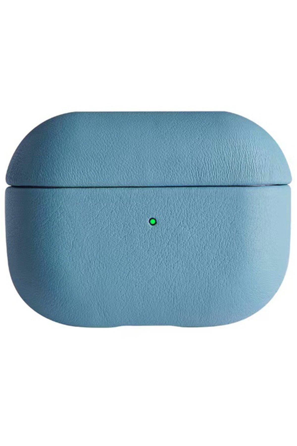 DERİ AİRPODS KILIFLARINEWFACEPDSDR06Apple Airpods 3 (3.nesil) Deri Kılıf - Sierra Blue