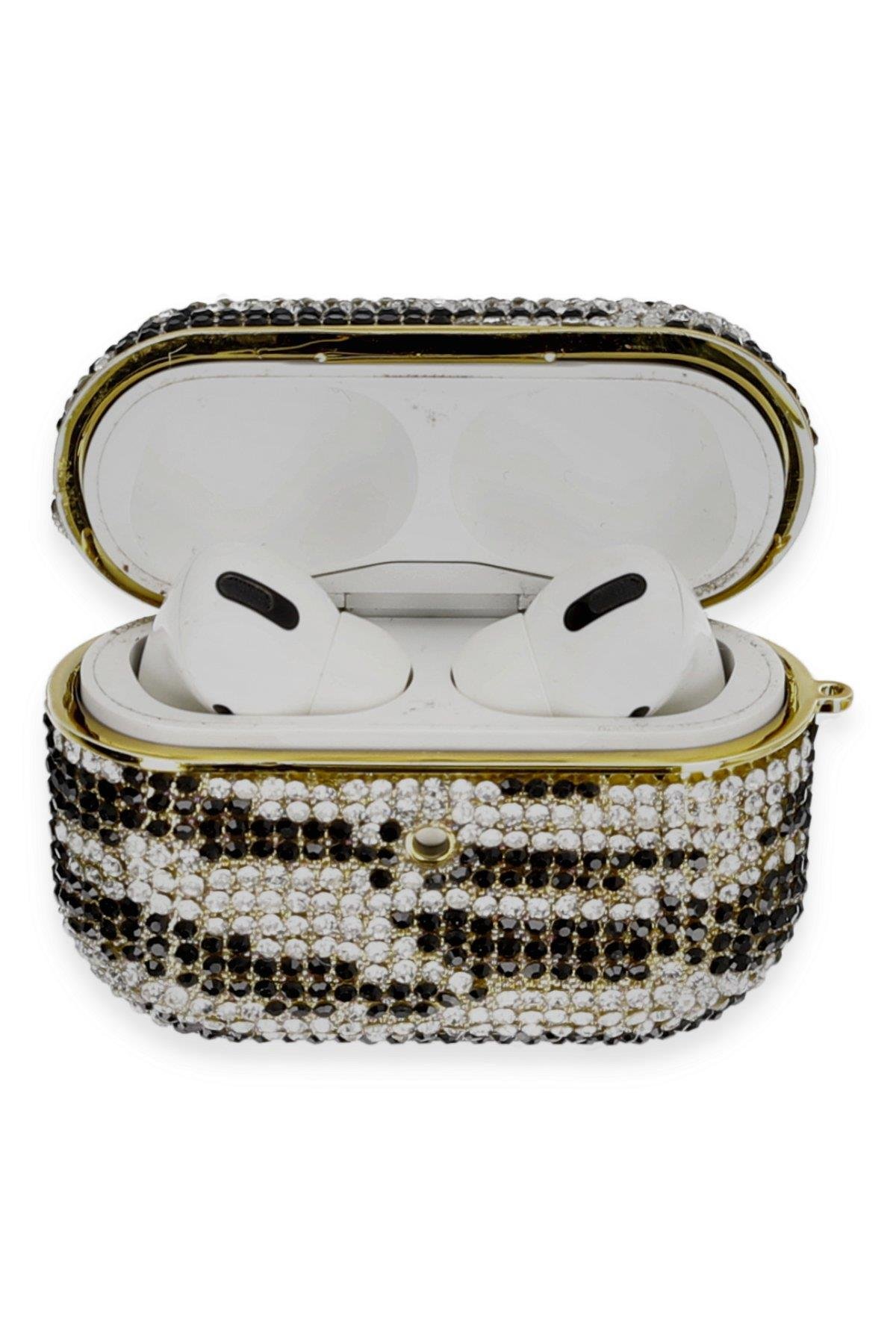 SİMLİ TAŞLI AİRPODS KILIFLARINEWFACEKLR02Apple Airpods Pro 2 (2.nesil) Klor Taşlı Kılıf - Siyah