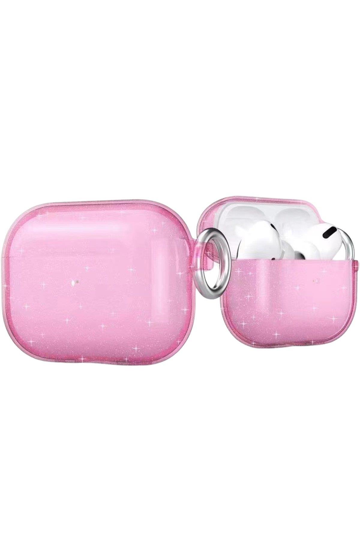 SİMLİ TAŞLI AİRPODS KILIFLARINEWFACESHLL02Apple Airpods Pro 2 (2.nesil) Shell Kılıf -  Simli Pembe