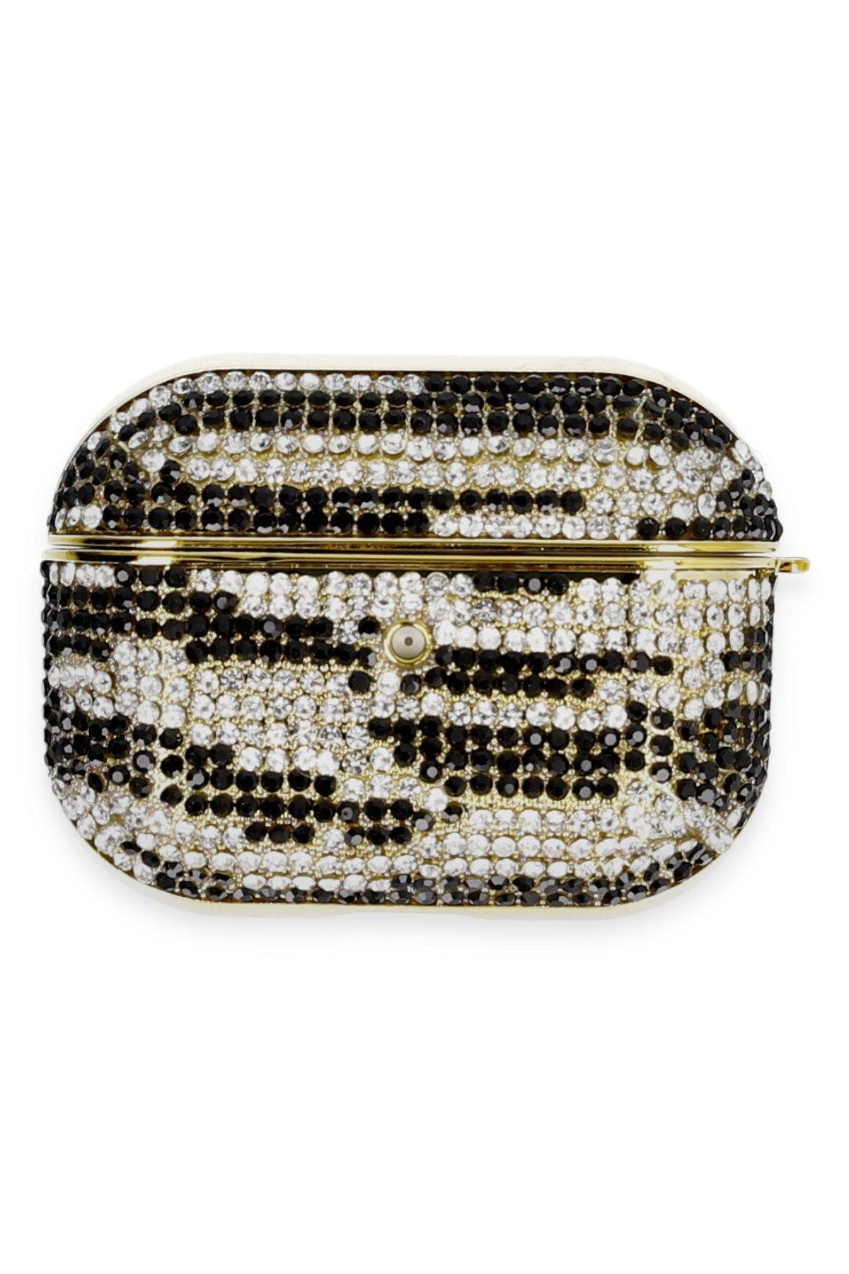 SİMLİ TAŞLI AİRPODS KILIFLARINEWFACEKLR02Apple Airpods Pro 2 (2.nesil) Klor Taşlı Kılıf - Siyah