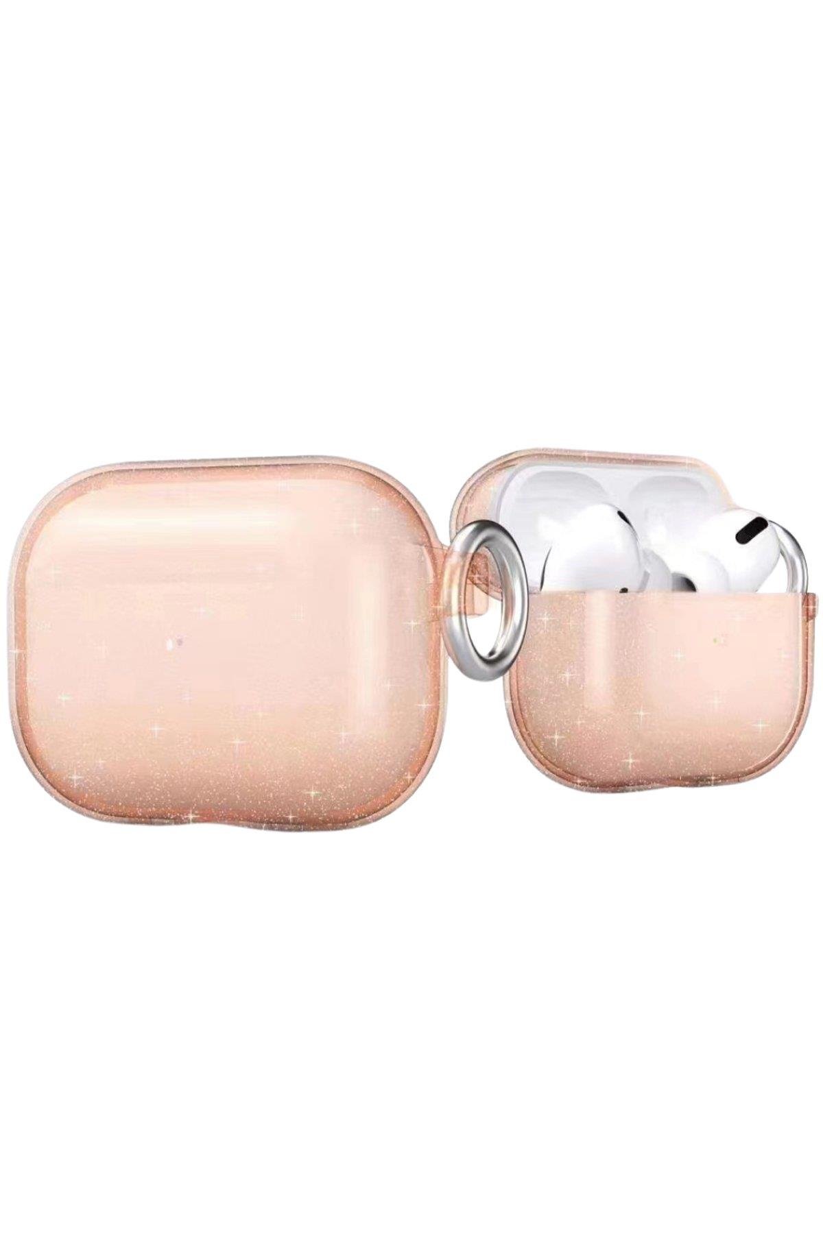 SİMLİ TAŞLI AİRPODS KILIFLARINEWFACESHLL03Apple Airpods Pro 2 (2.nesil) Shell Kılıf - Simli Gold