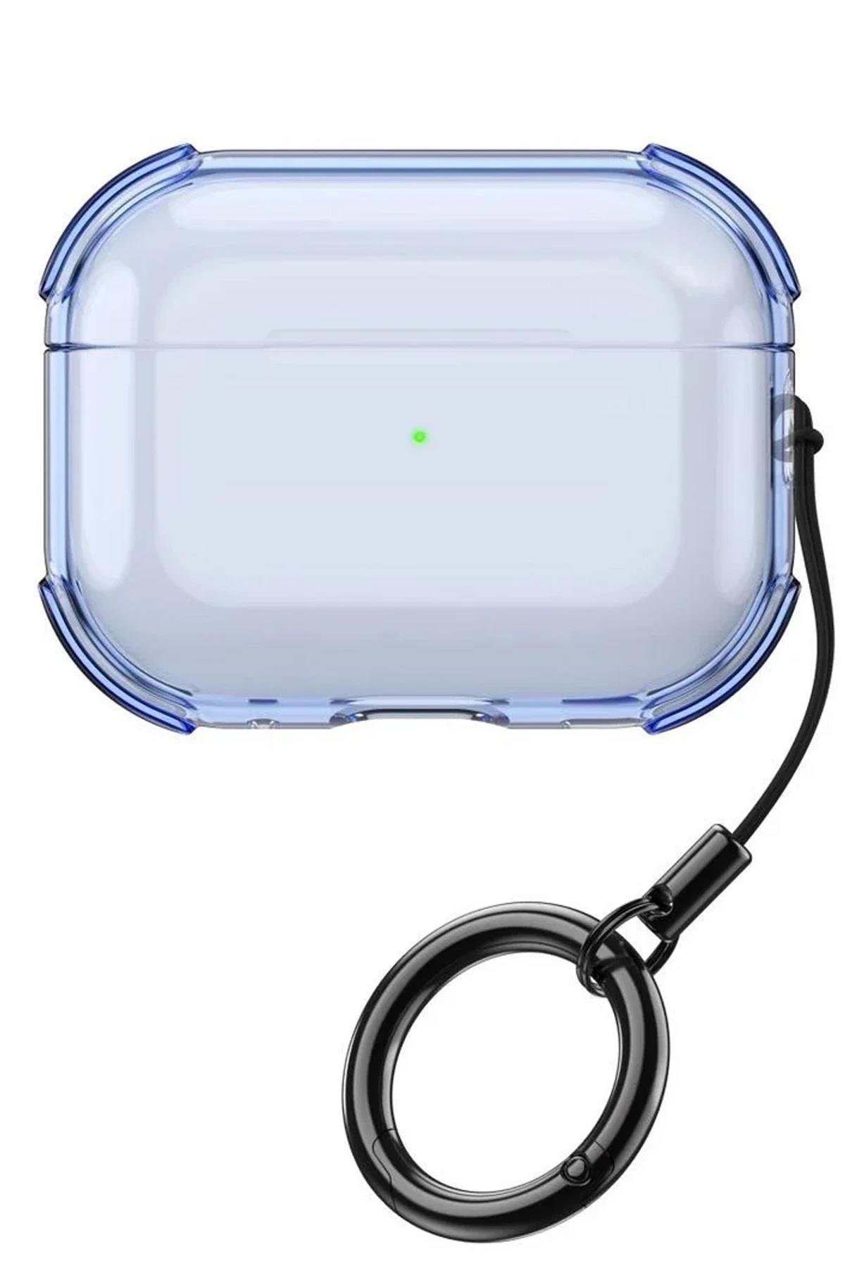 Glossy Airpods KılıflarıNEWFACESHWY05Apple AirPods Pro 3 (3. Nesil) Showy Parlak Darbeye Dayanıklı Koruma Kılıfı – Mavi