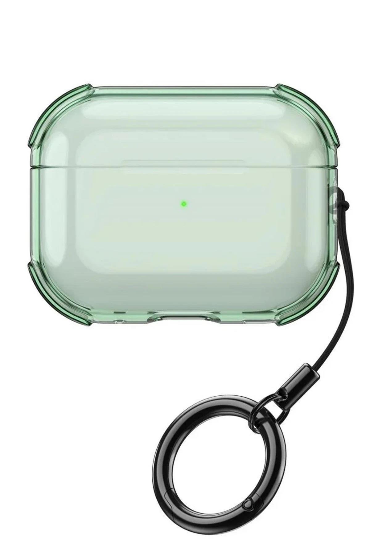 Glossy Airpods KılıflarıNEWFACESHWY04Apple AirPods Pro 3 (3. Nesil) Showy Parlak Darbeye Dayanıklı Koruma Kılıfı – Yeşil