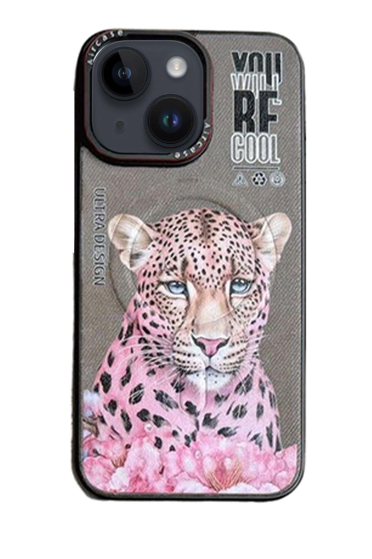 DESENLİ KILIFLARJOKOFNMGSF12Apple iPhone 14 Fun Magsafe Kapak - Natural Grey