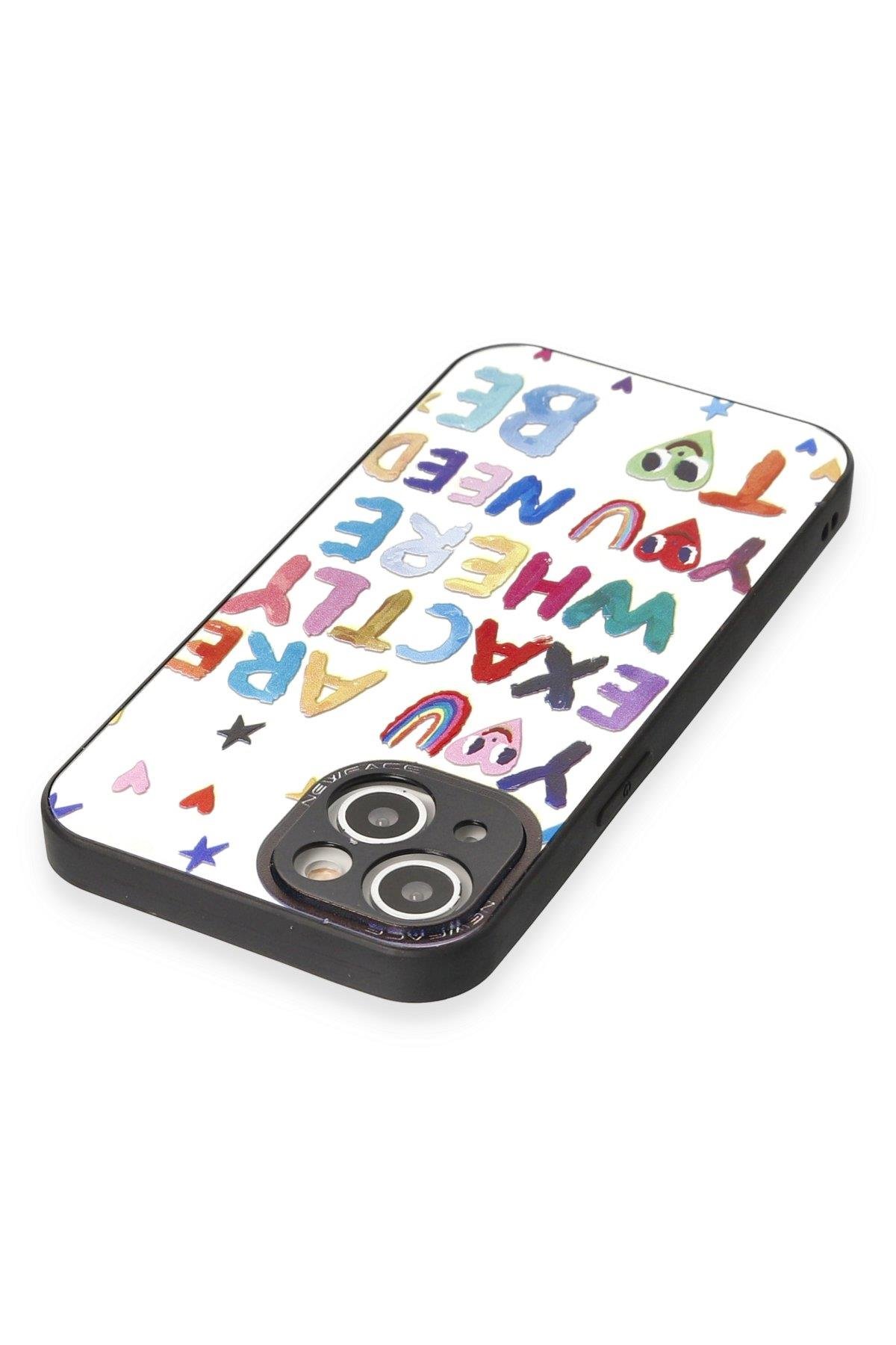 AYNALI KILIFLARNEWFACEMRRR18Apple iPhone 14 Kılıf Mirror Desenli Kapak