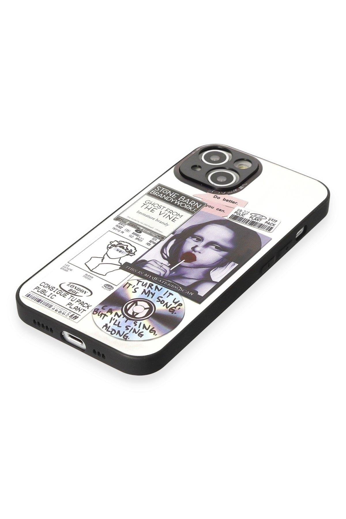 AYNALI KILIFLARNEWFACEMRRR17Apple iPhone 14 Kılıf Mirror Desenli Kapak