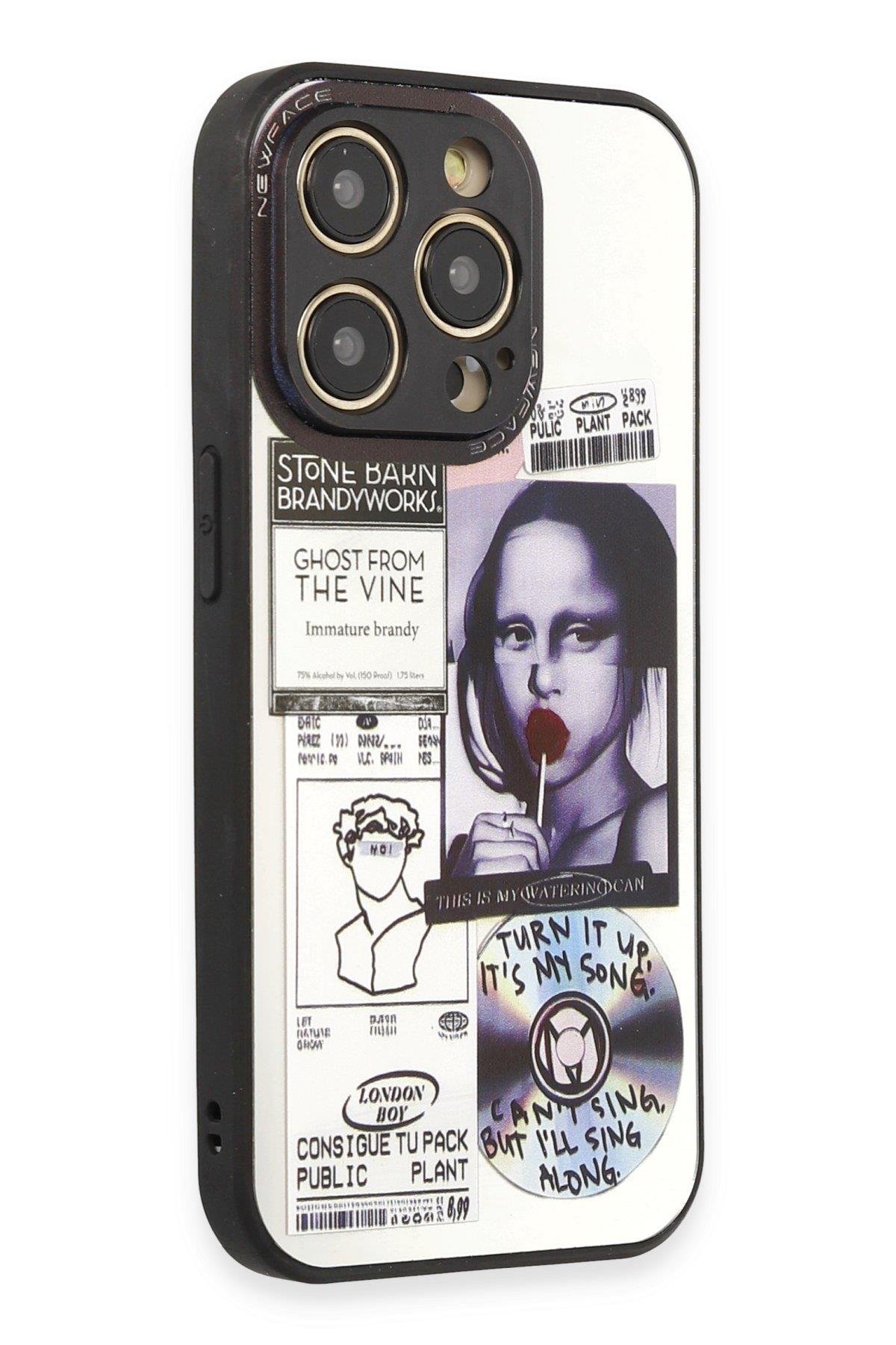 AYNALI KILIFLARNEWFACEMRRR14Apple iPhone 14 Pro Kılıf Mirror Desenli Kapak