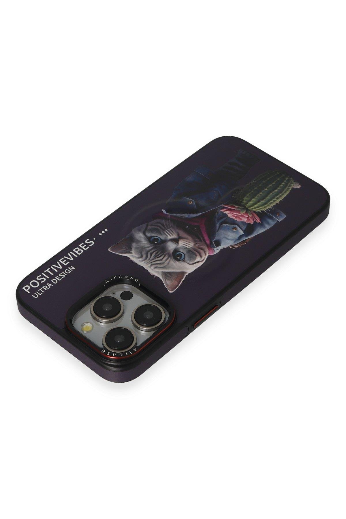DESENLİ KILIFLARJOKOFNMGSF08Apple iPhone 14 Pro Max Fun Magsafe Kapak - Derin Mor