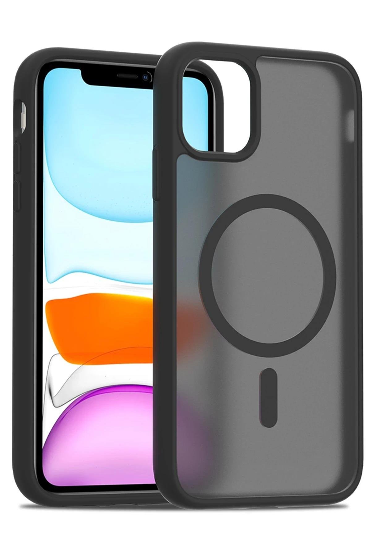 MAGSAFE KILIFLARJOKOJTSKN16Apple iPhone 14 Pro Max Jota MagSafe Uyumlu Şeffaf Telefon Kılıfı – Siyah