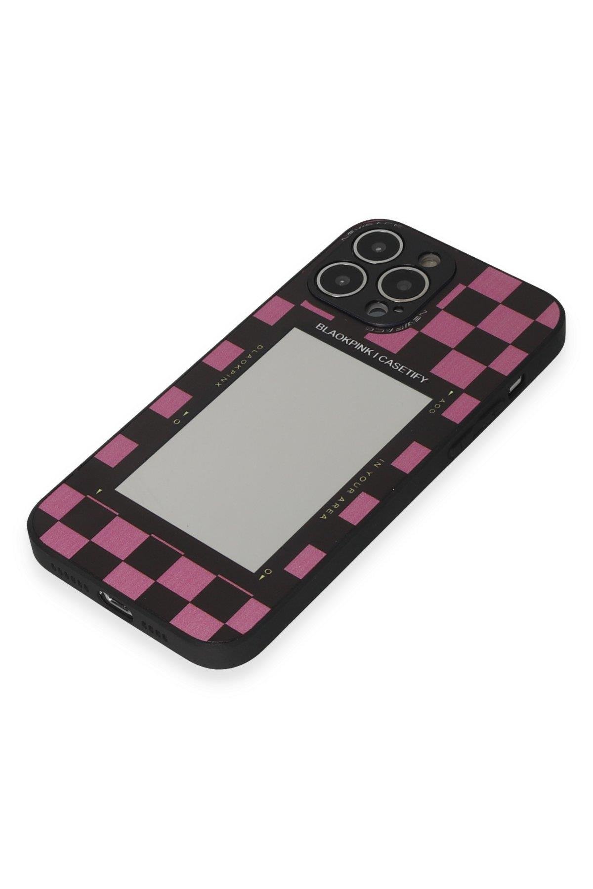AYNALI KILIFLARNEWFACEMRRR12Apple iPhone 14 Pro Max Kılıf Mirror Desenli Kapak