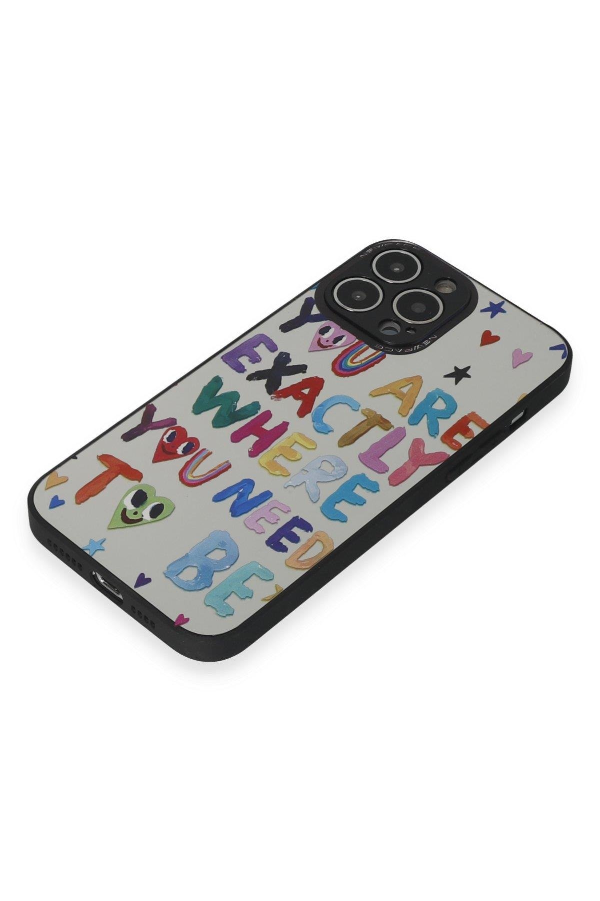 AYNALI KILIFLARNEWFACEMRRR10Apple iPhone 14 Pro Max Kılıf Mirror Desenli Kapak