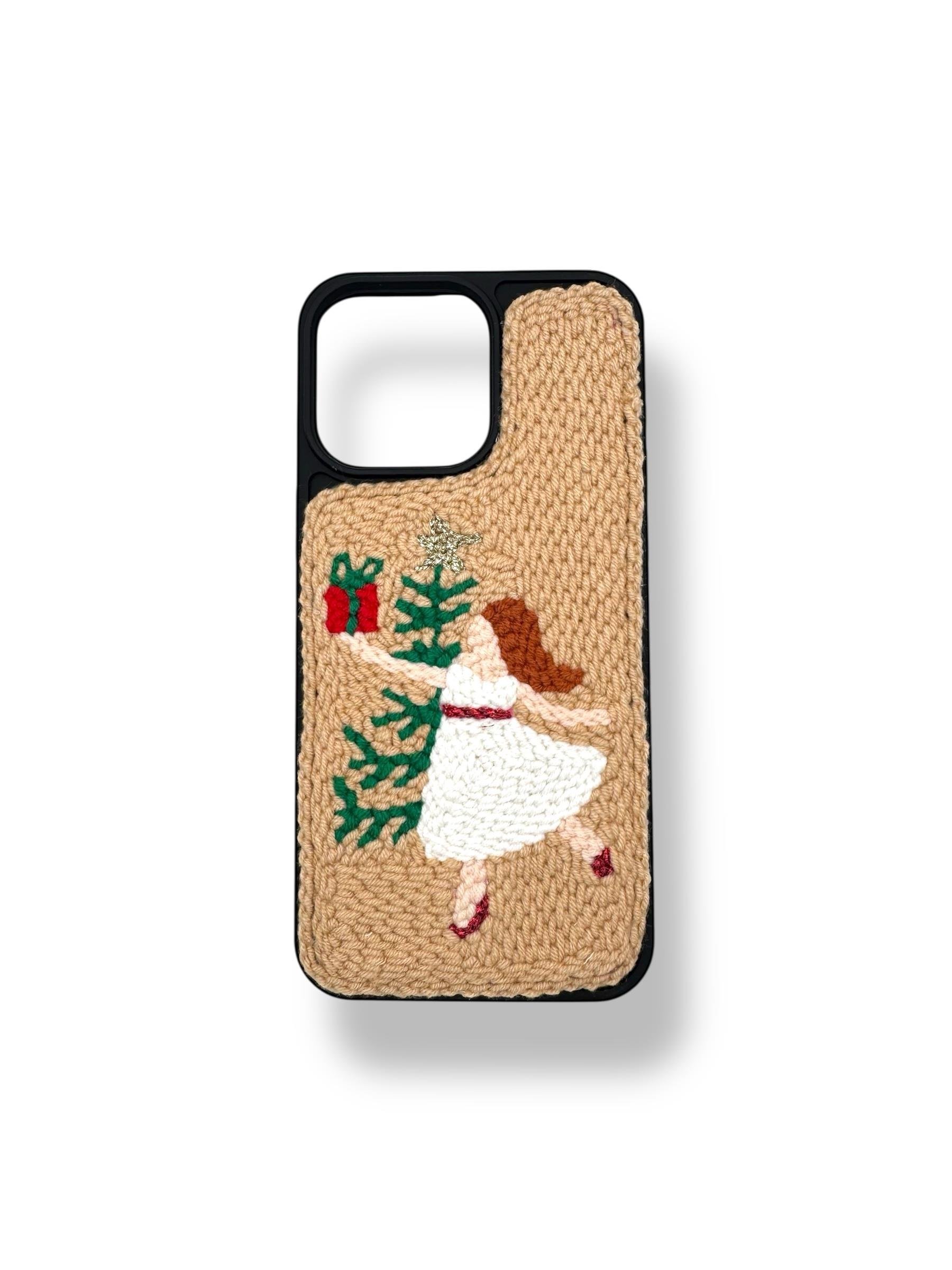 PUNCH İŞLEMELİ KILIFLARDIVERSECASEPNCH169Apple Iphone 14 Pro Max Punch İşlemeli Kılıf - Velvet Christmas Wish Desenli