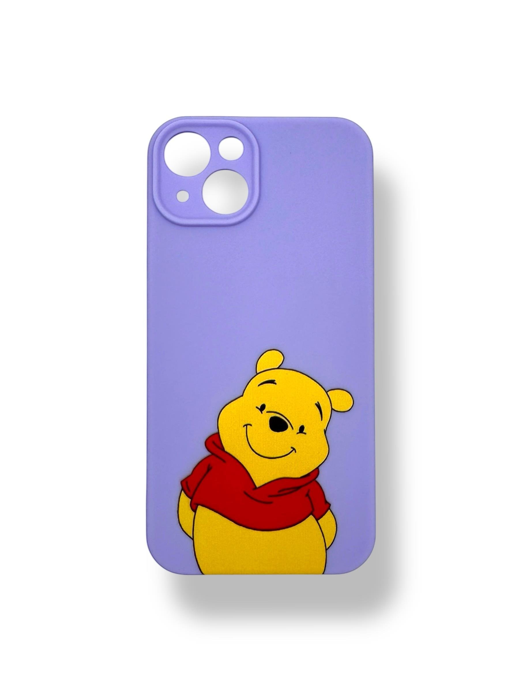 SİLİKON BASKI KILIFLARDIVERSECASESLKN07Apple Iphone 14 Silikon Winnie The Pooh Baskı Kılıf - Lila