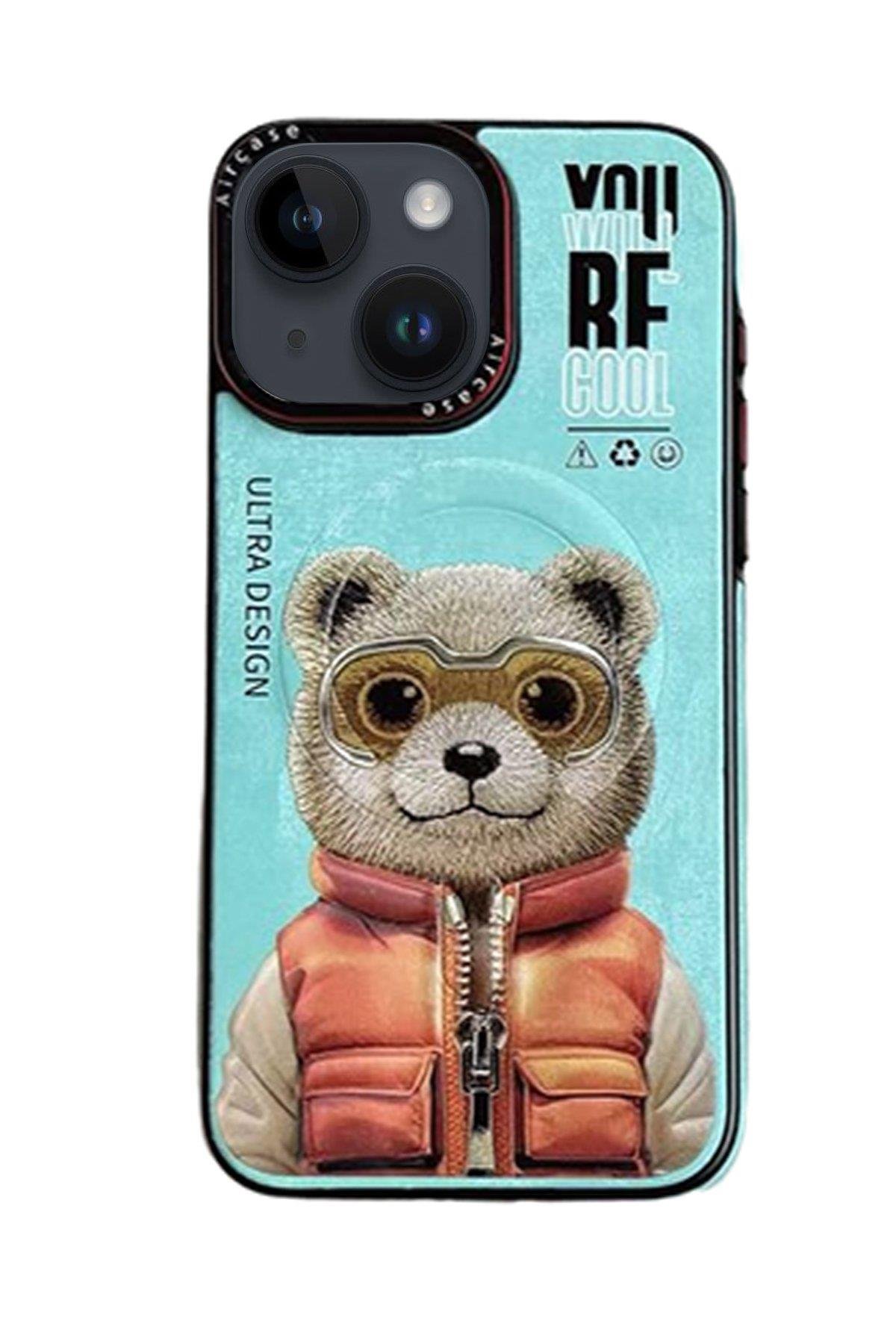 DESENLİ KILIFLARJOKOFNMGSF05Apple iPhone 15 Fun Magsafe Kapak - Turkuaz