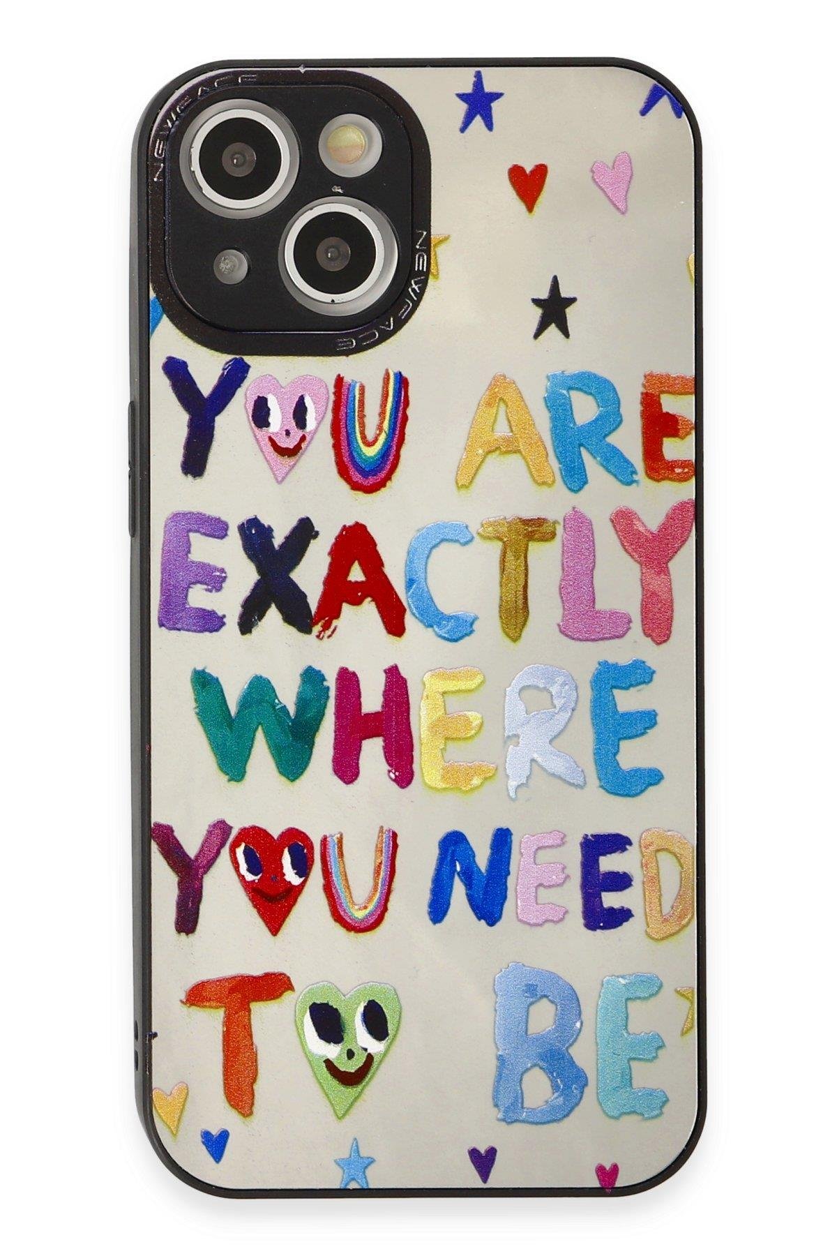 AYNALI KILIFLARNEWFACEMRRR04Apple iPhone 15 Kılıf Mirror Desenli Kapak