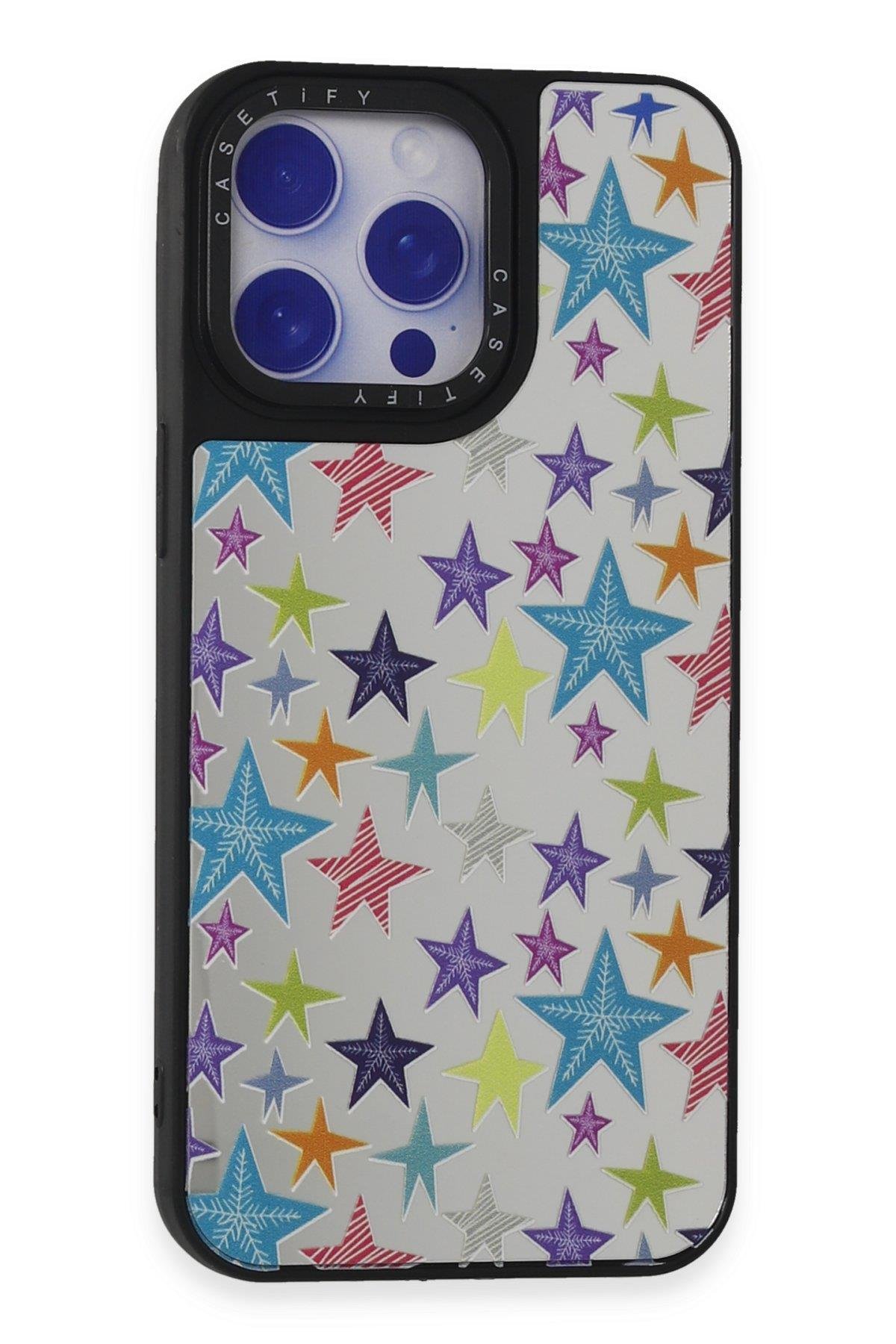 AYNALI KILIFLARNEWFACEMRRR06Apple iPhone 15 Pro Kılıf Mirror Desenli Kapak