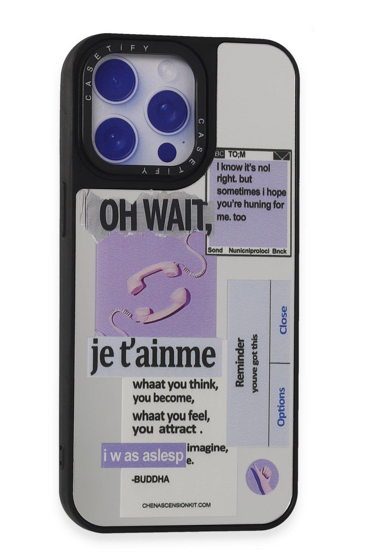 AYNALI KILIFLARNEWFACEMRRR08Apple iPhone 15 Pro Kılıf Mirror Desenli Kapak