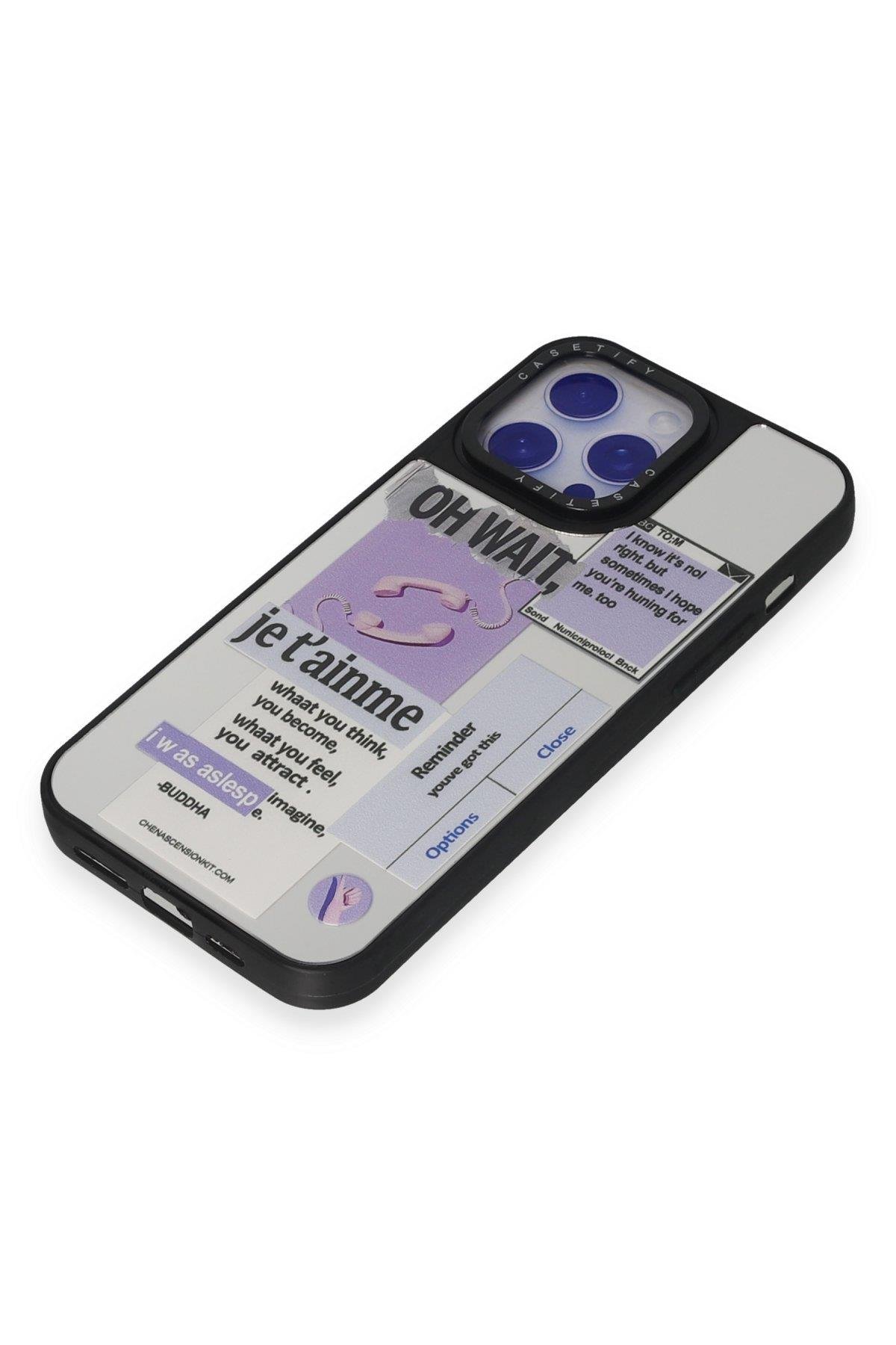 AYNALI KILIFLARNEWFACEMRRR08Apple iPhone 15 Pro Kılıf Mirror Desenli Kapak