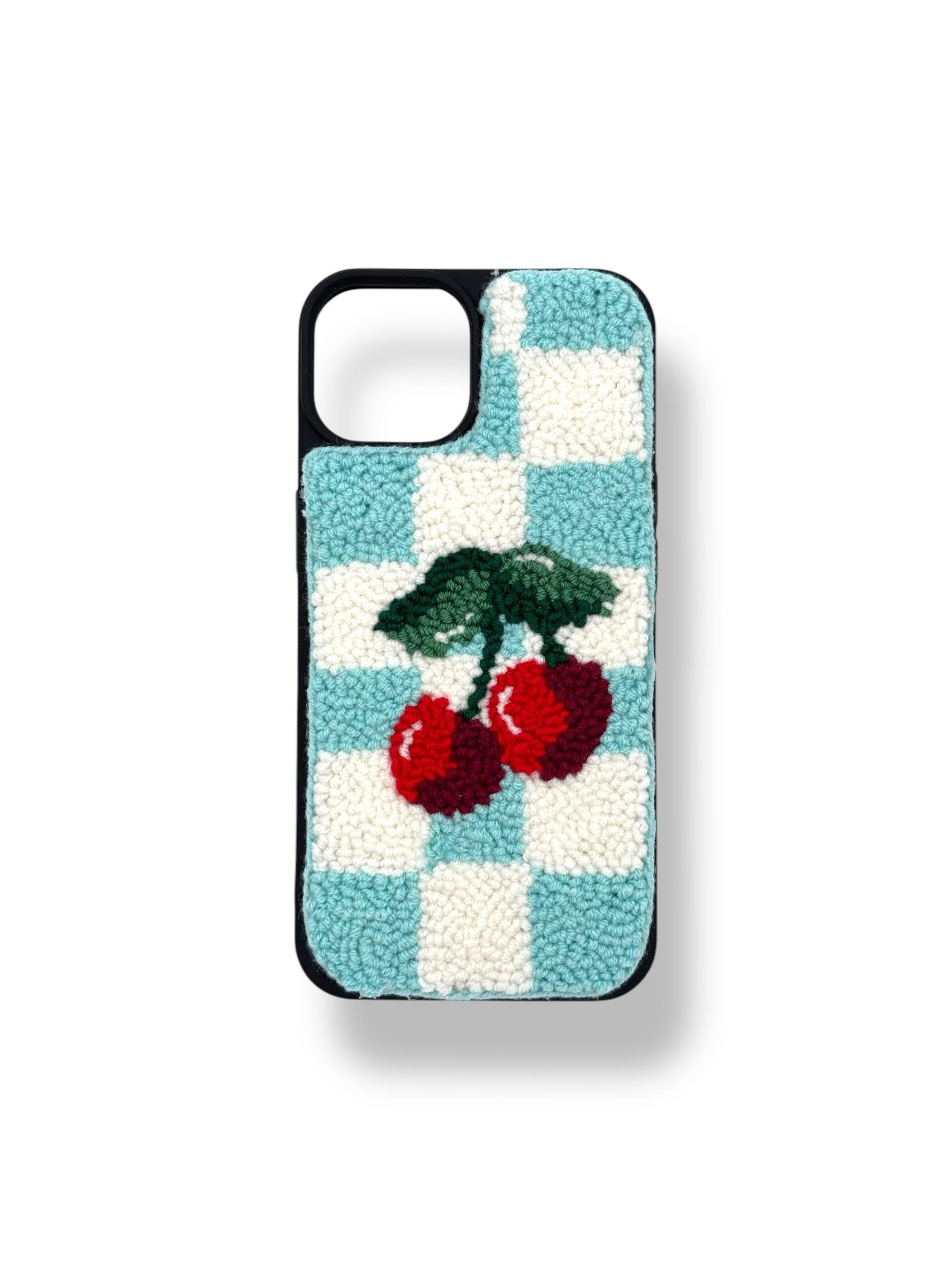 PUNCH İŞLEMELİ KILIFLARDIVERSECASEPNCH44Apple Iphone 15 Pro Max İşlemeli Kılıf - Kiraz Desenli