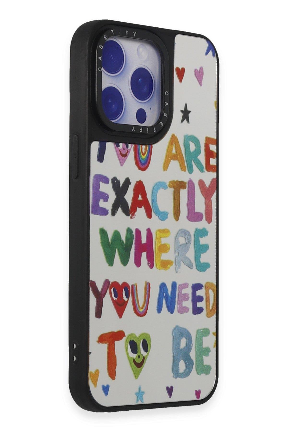 AYNALI KILIFLARNEWFACEMRRR01Apple iPhone 15 Pro Max Kılıf Mirror Desenli Kapak