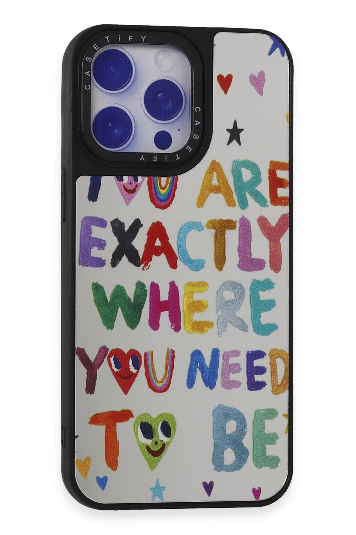AYNALI KILIFLARNEWFACEMRRR01Apple iPhone 15 Pro Max Kılıf Mirror Desenli Kapak