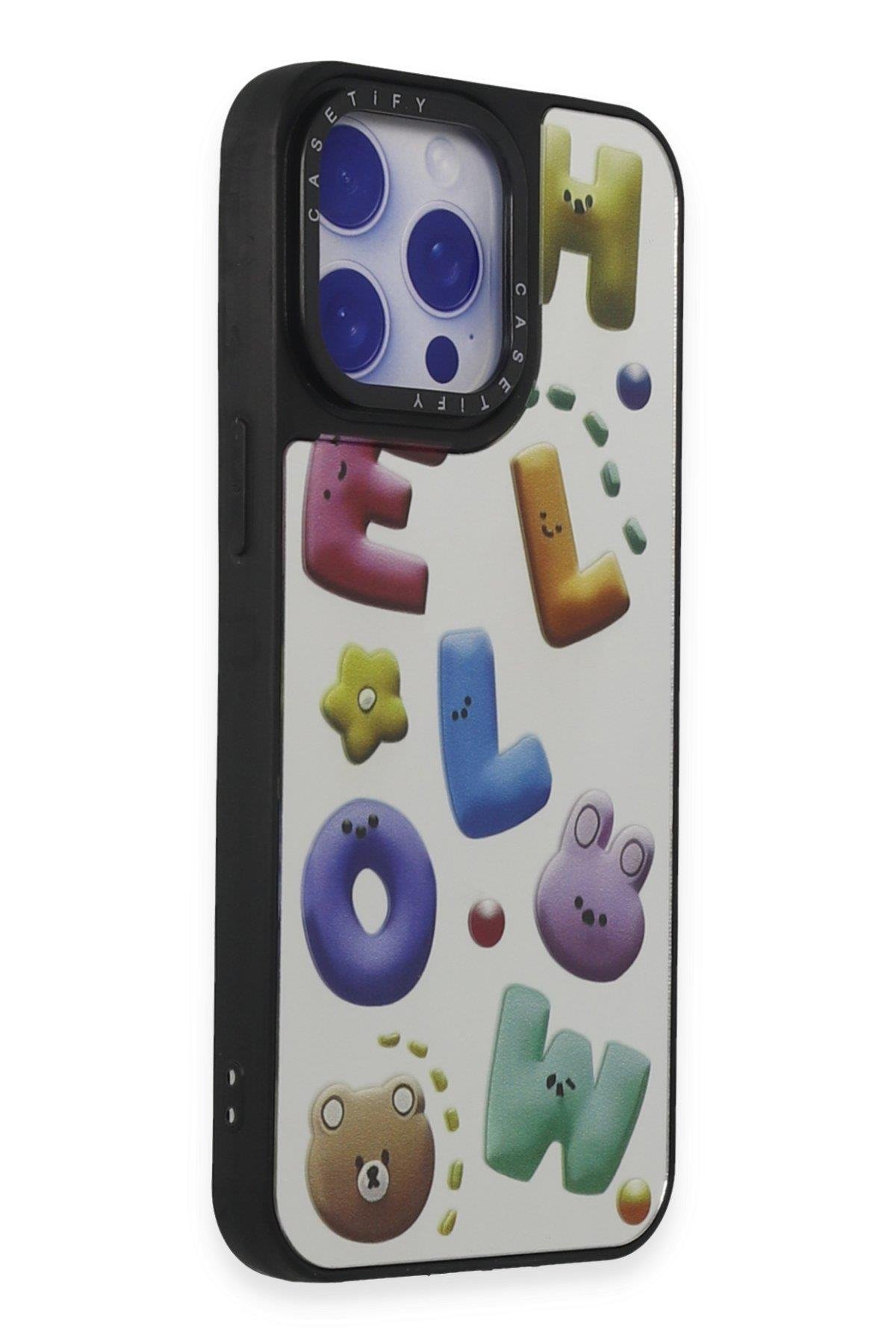 AYNALI KILIFLARNEWFACEMRRR03Apple iPhone 15 Pro Max Kılıf Mirror Desenli Kapak