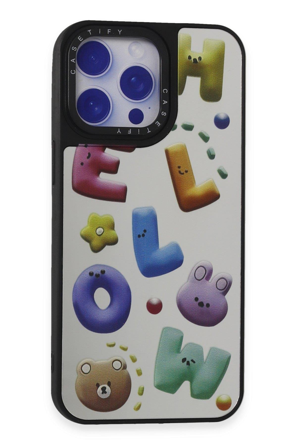 AYNALI KILIFLARNEWFACEMRRR03Apple iPhone 15 Pro Max Kılıf Mirror Desenli Kapak