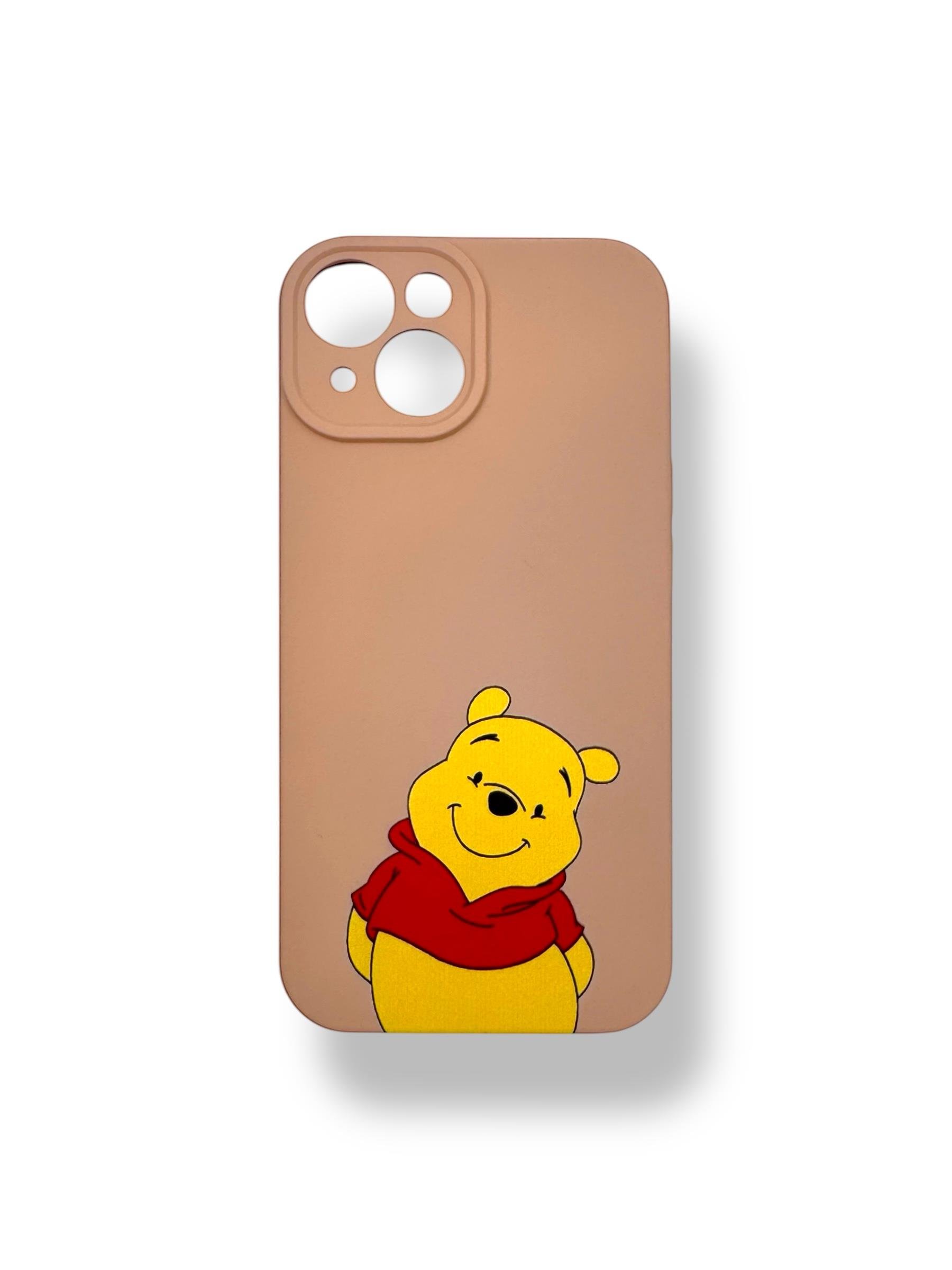 SİLİKON BASKI KILIFLARDIVERSECASESLKN24Apple Iphone 15 Silikon Winnie The Pooh Baskı Kılıf - Pudra Pembe