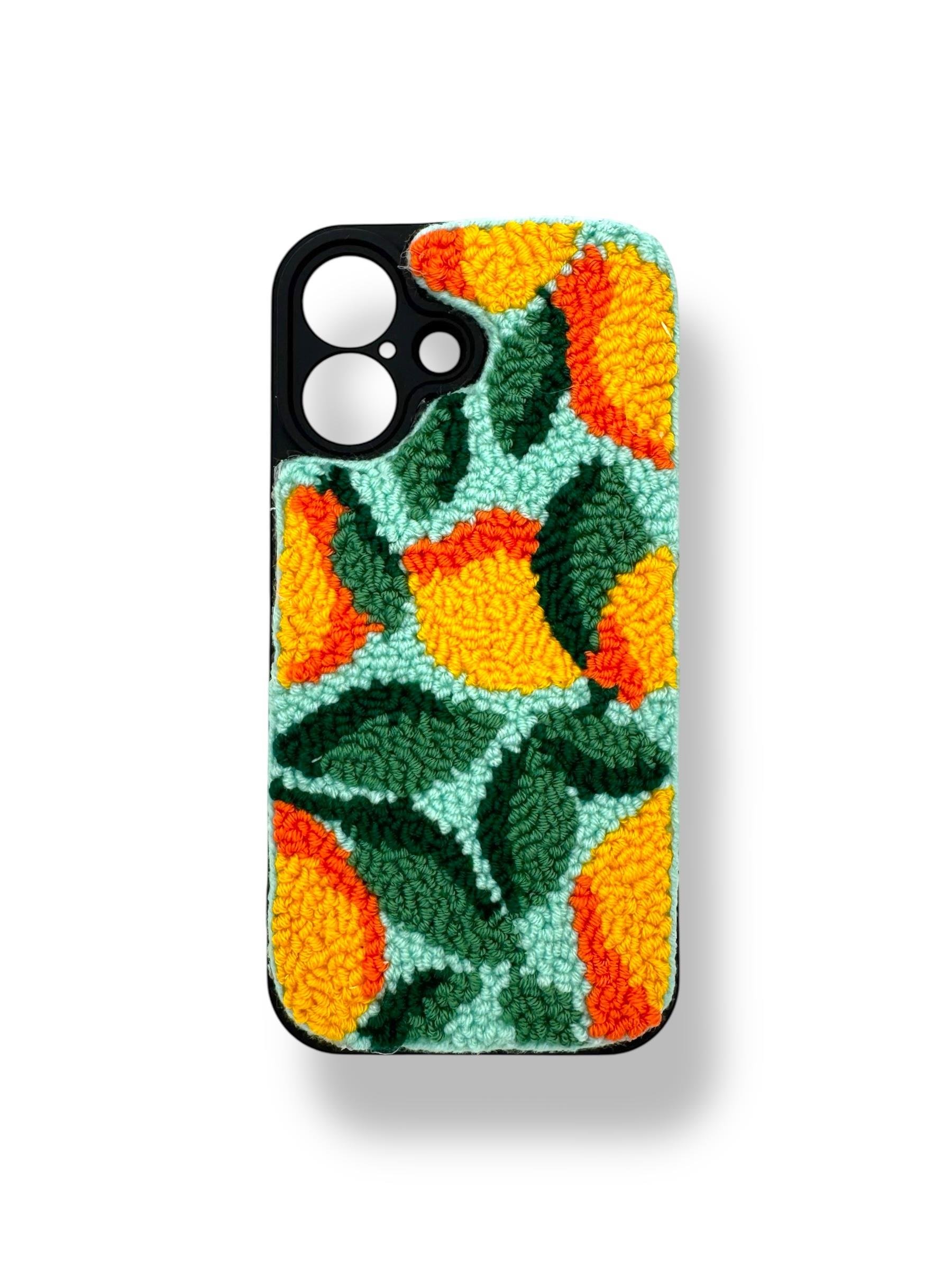 PUNCH İŞLEMELİ KILIFLARDIVERSECASEPNCH54Apple Iphone 16 İşlemeli Kılıf - Limon Desenli 