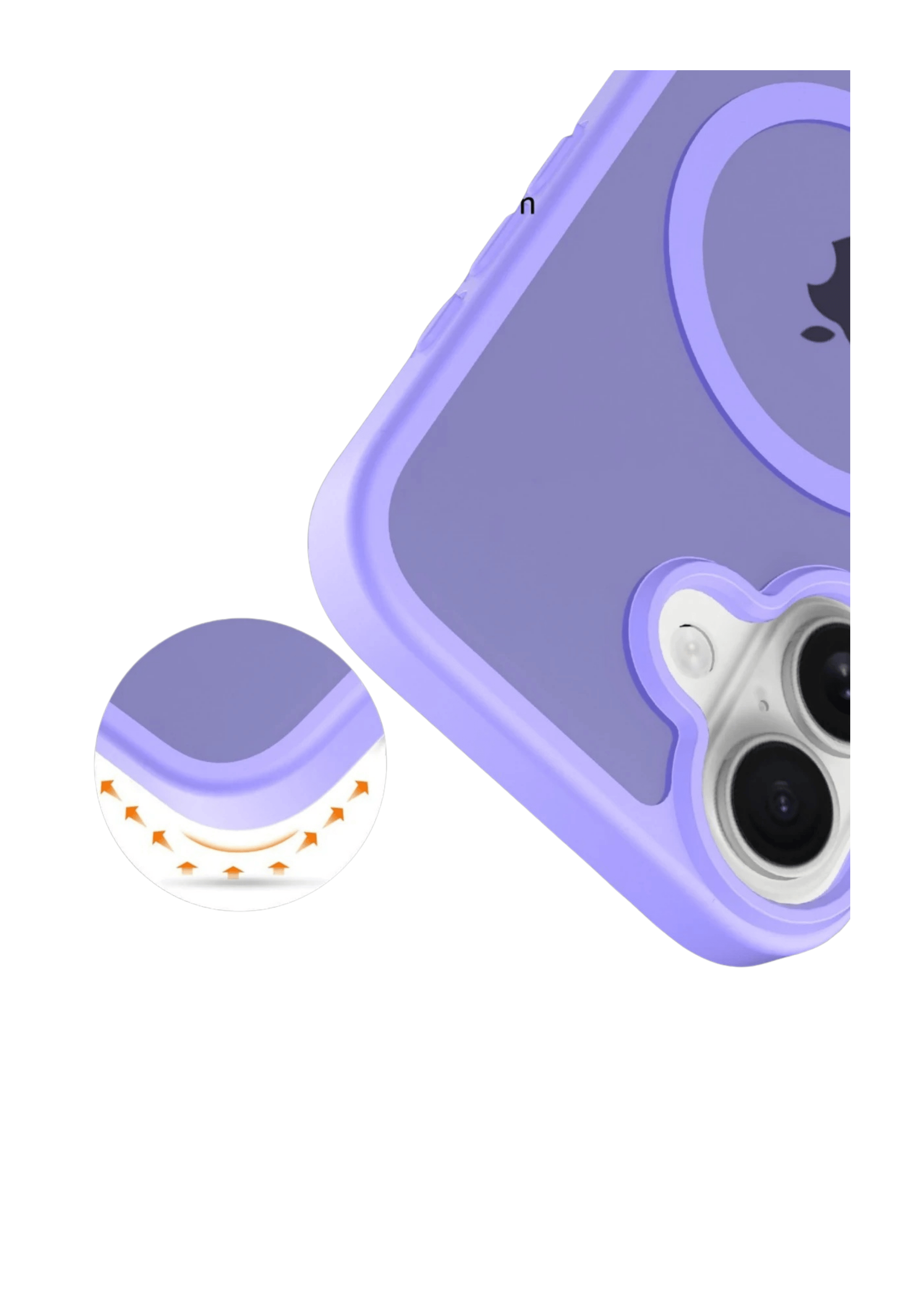 MAGSAFE KILIFLARJOKOJTSKN19Apple iPhone 16 Plus Jota MagSafe Uyumlu Şeffaf Telefon Kılıfı – Lila