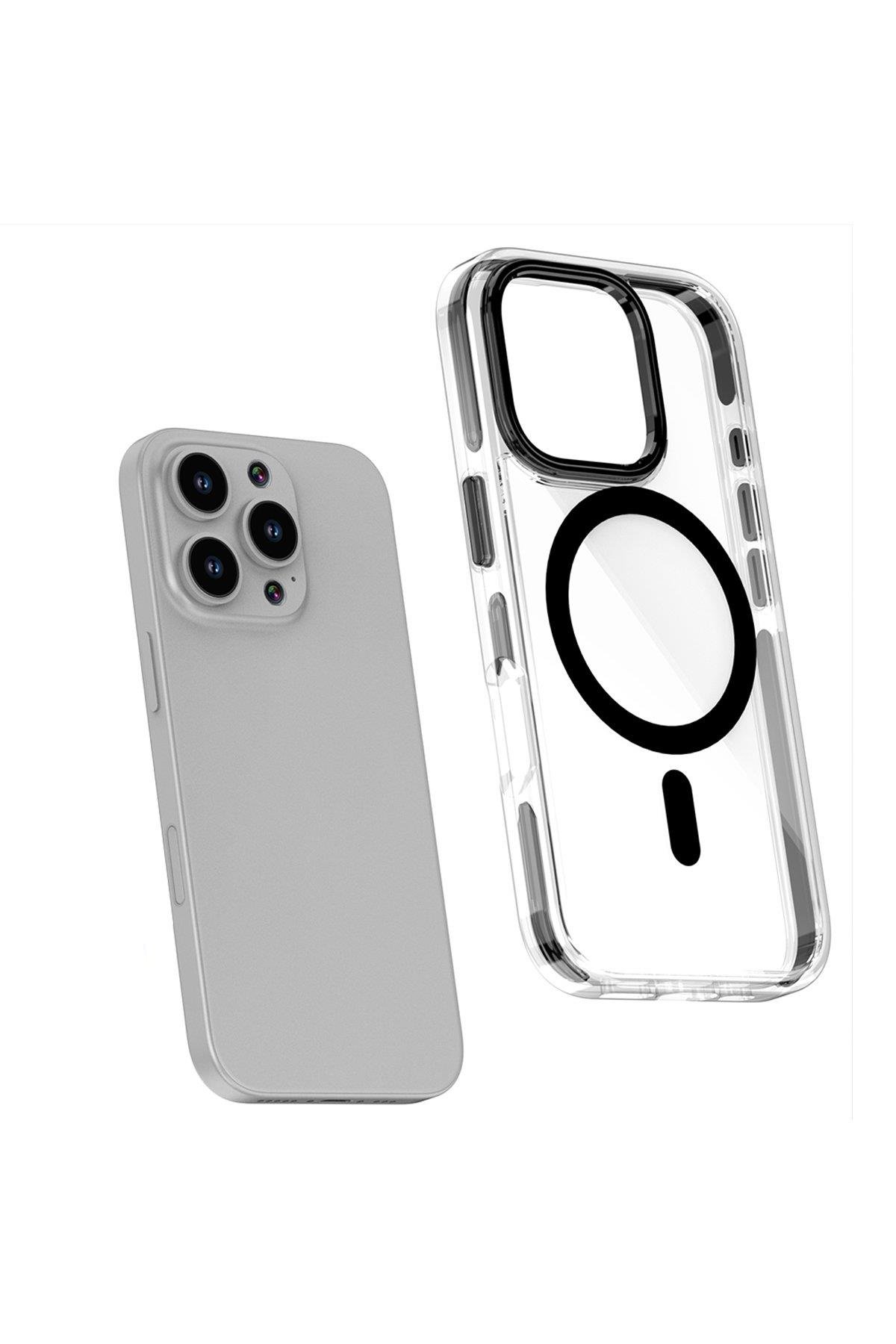 MAGSAFE KILIFLARJOKOBELLA08Apple iPhone 16 Pro Bella Magsafe Kapak - Siyah