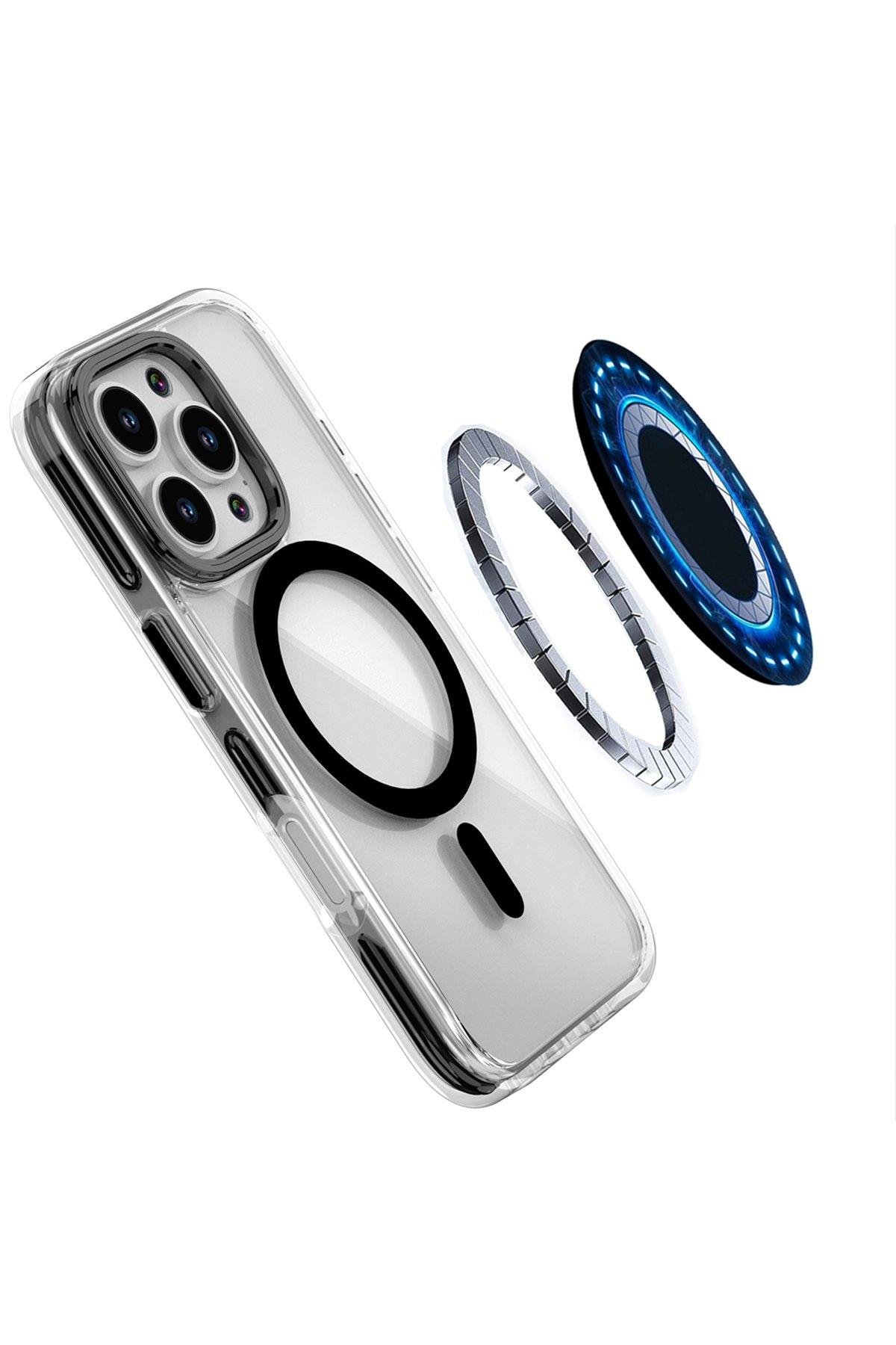 MAGSAFE KILIFLARJOKOBELLA08Apple iPhone 16 Pro Bella Magsafe Kapak - Siyah