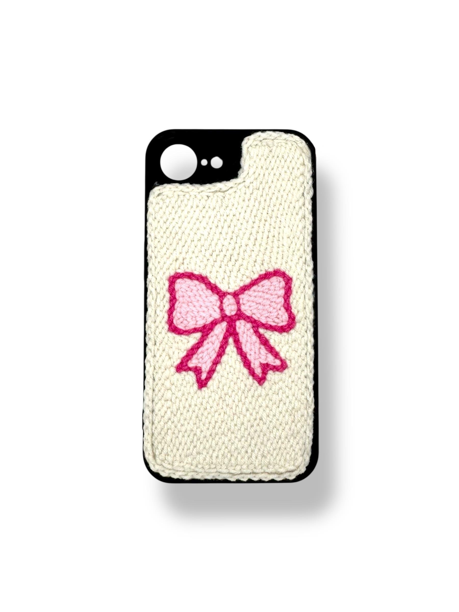 PUNCH İŞLEMELİ KILIFLARDIVERSECASEPNCH121Apple Iphone 16e Punch İşlemeli Kılıf - Pembe Kurdele Desenli