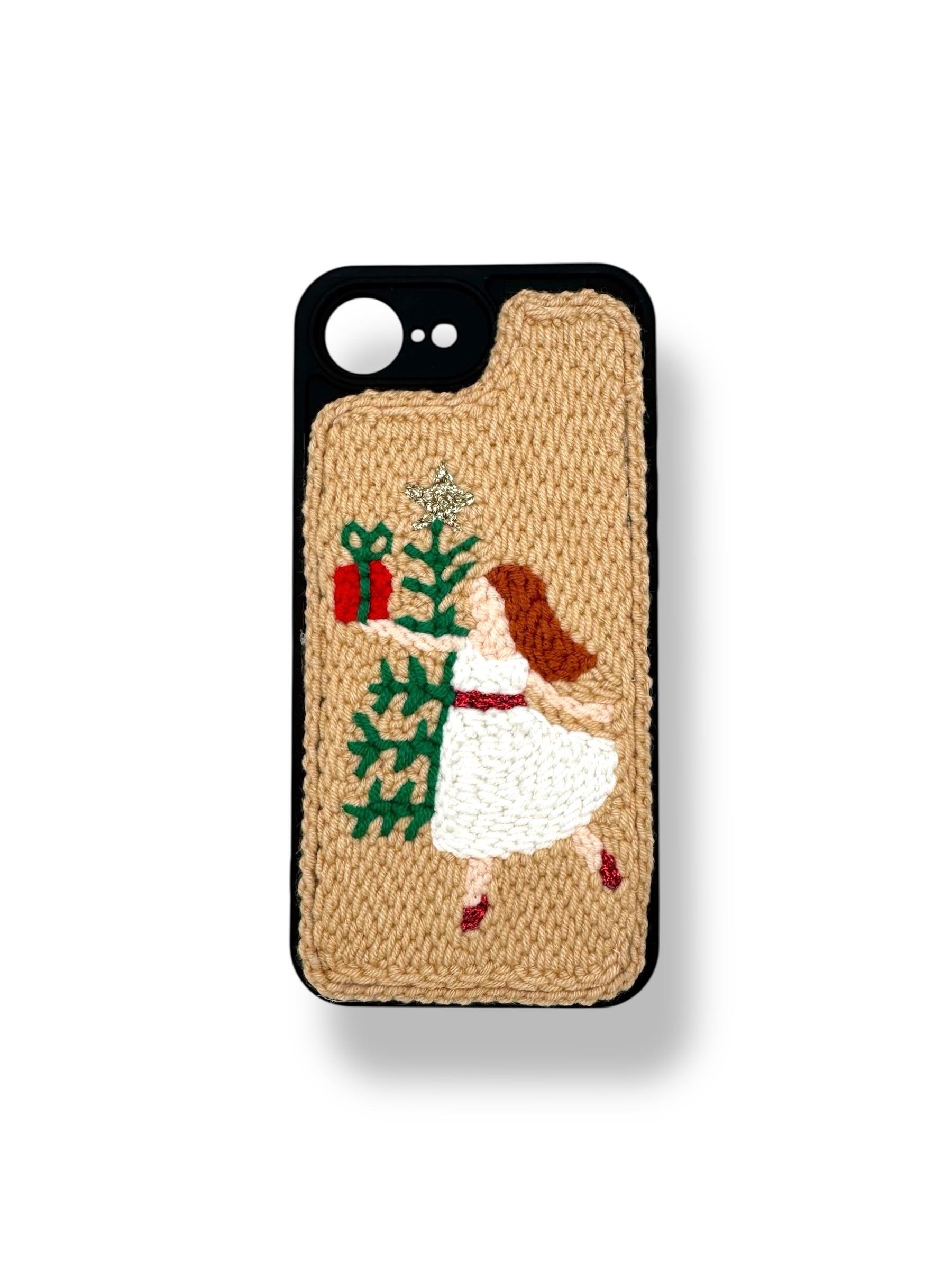 PUNCH İŞLEMELİ KILIFLARDIVERSECASEPNCH164Apple Iphone 16e Punch İşlemeli Kılıf - Velvet Christmas Wish Desenli