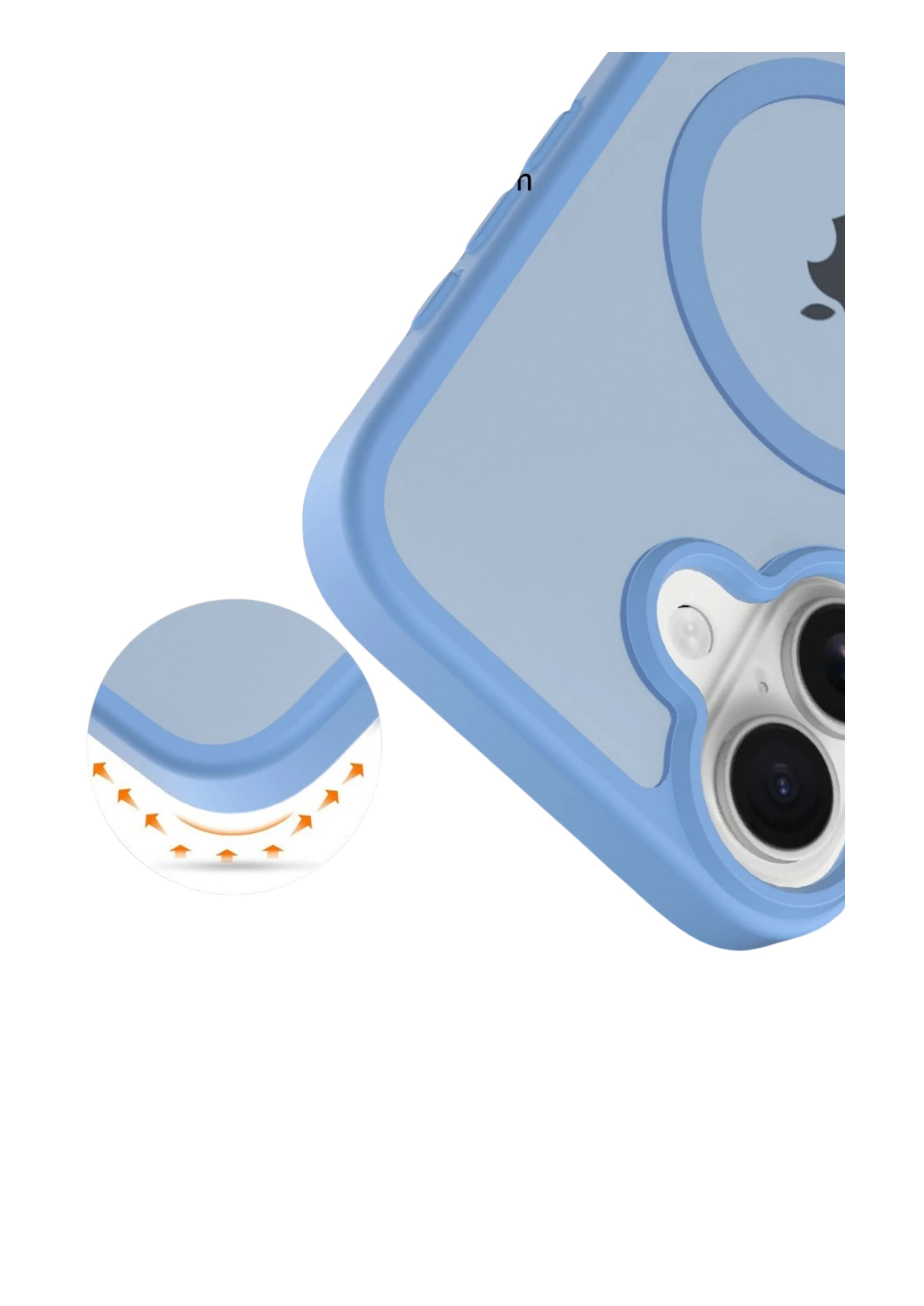 MAGSAFE KILIFLARJOKOJTSKN23Apple iPhone 17 Jota MagSafe Uyumlu Şeffaf Telefon Kılıfı – Açık Mavi