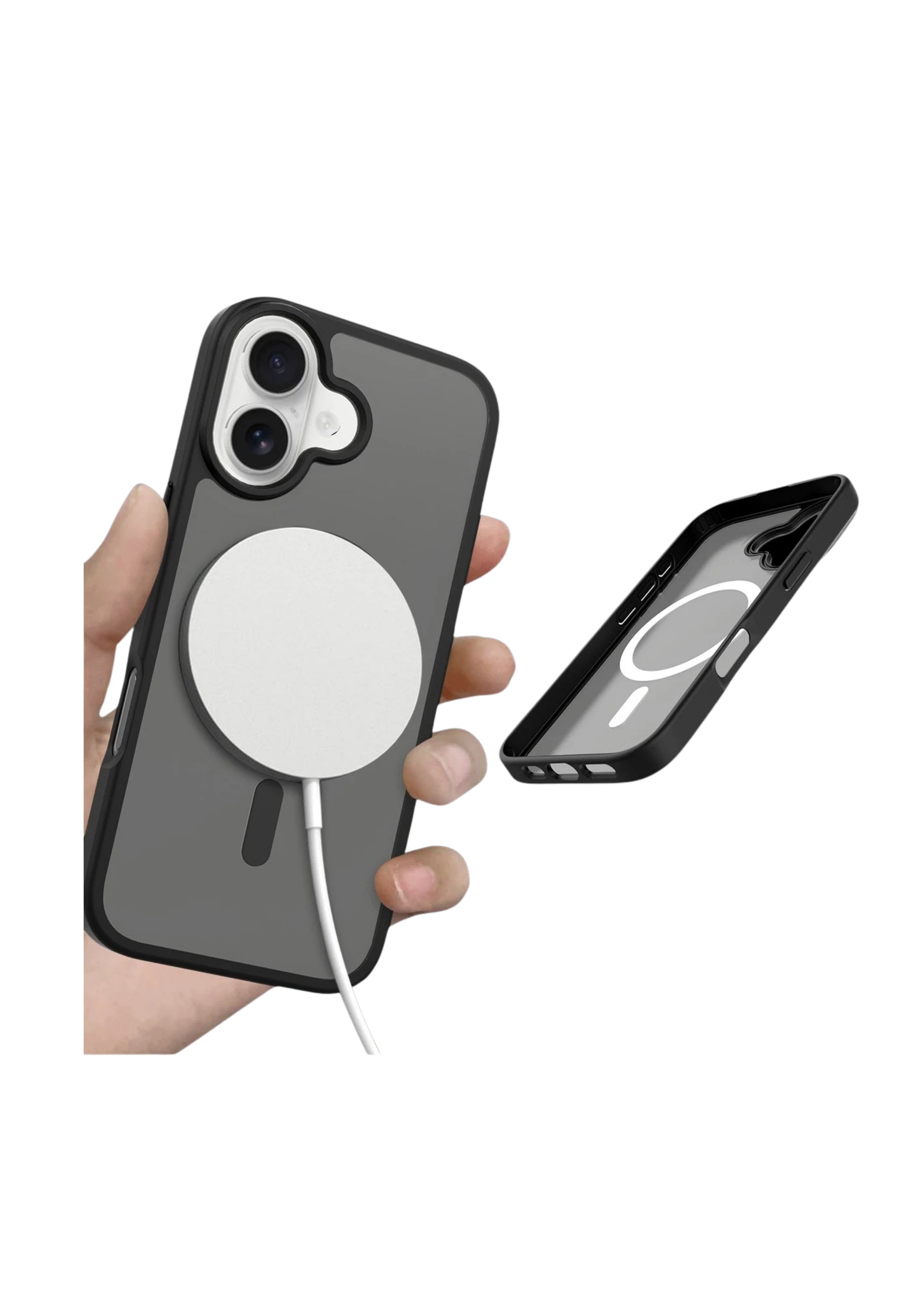 MAGSAFE KILIFLARJOKOJTSKN20Apple iPhone 17 Jota MagSafe Uyumlu Şeffaf Telefon Kılıfı – Siyah
