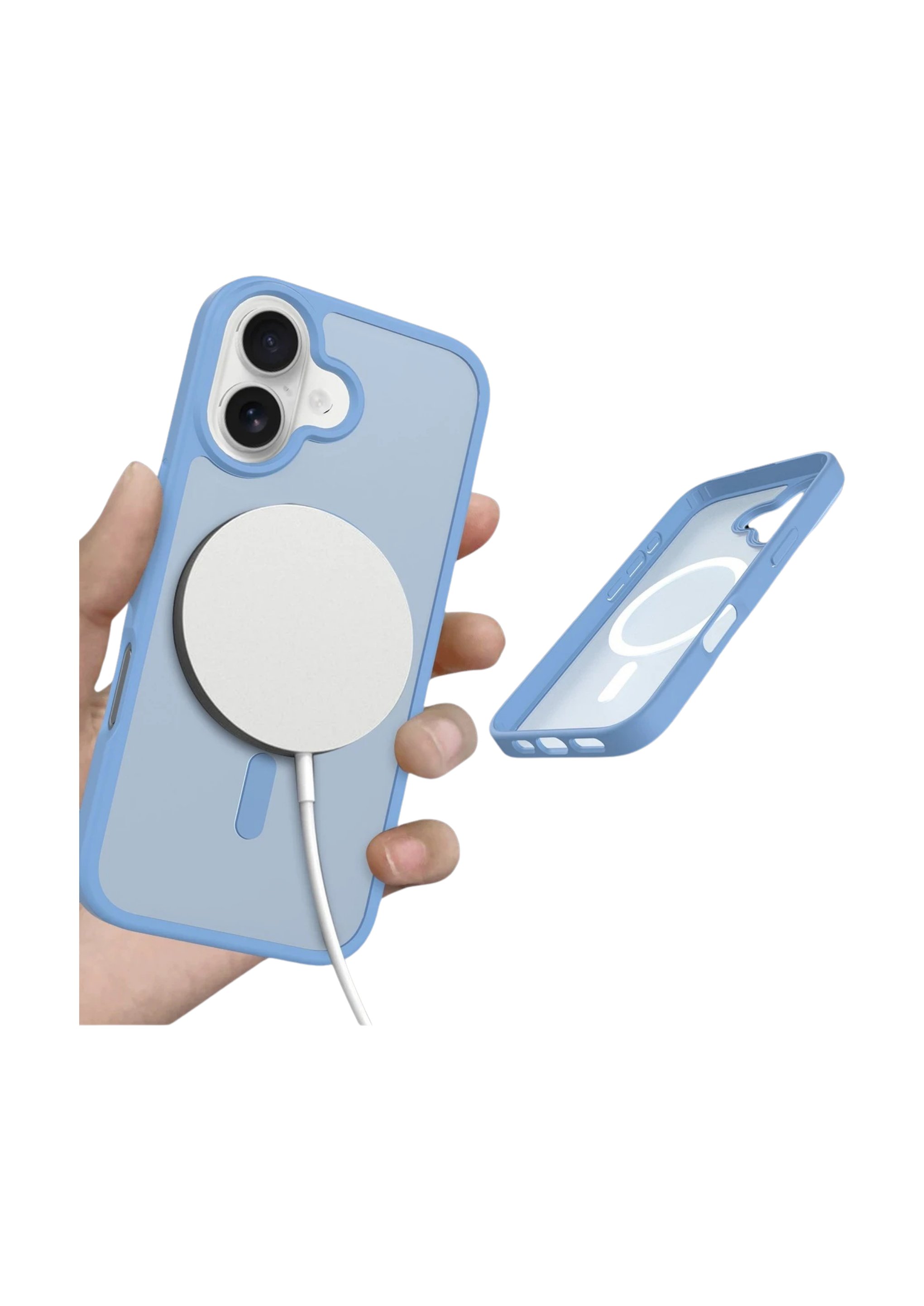 MAGSAFE KILIFLARJOKOJTSKN23Apple iPhone 17 Jota MagSafe Uyumlu Şeffaf Telefon Kılıfı – Açık Mavi