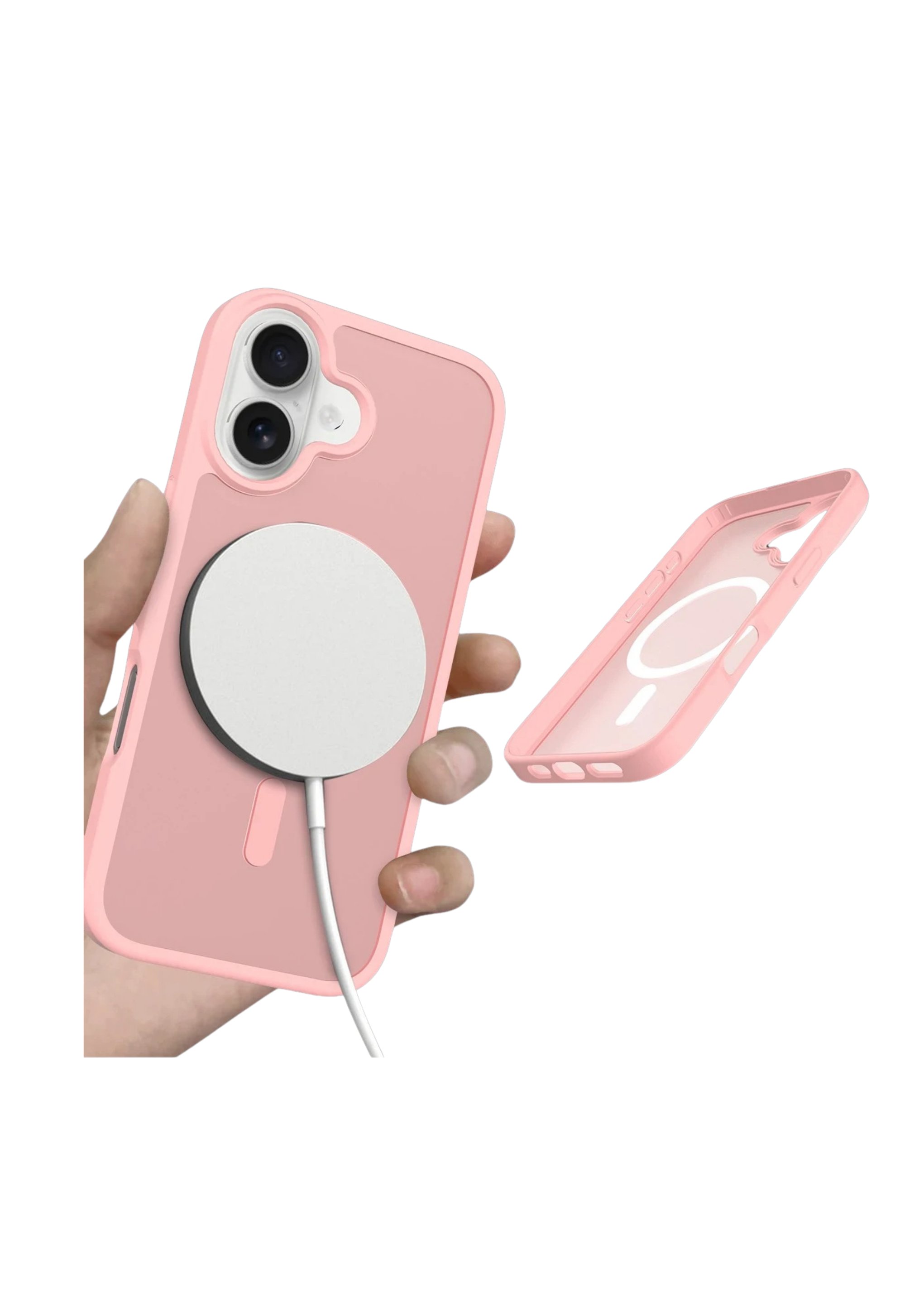 MAGSAFE KILIFLARJOKOJTSKN24Apple iPhone 17 Jota MagSafe Uyumlu Şeffaf Telefon Kılıfı – Pudra