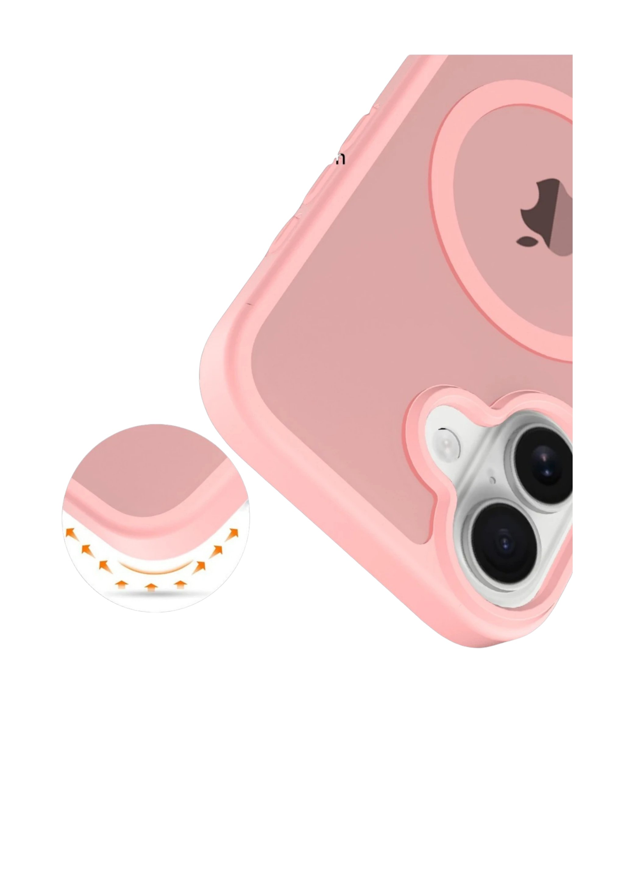 MAGSAFE KILIFLARJOKOJTSKN24Apple iPhone 17 Jota MagSafe Uyumlu Şeffaf Telefon Kılıfı – Pudra