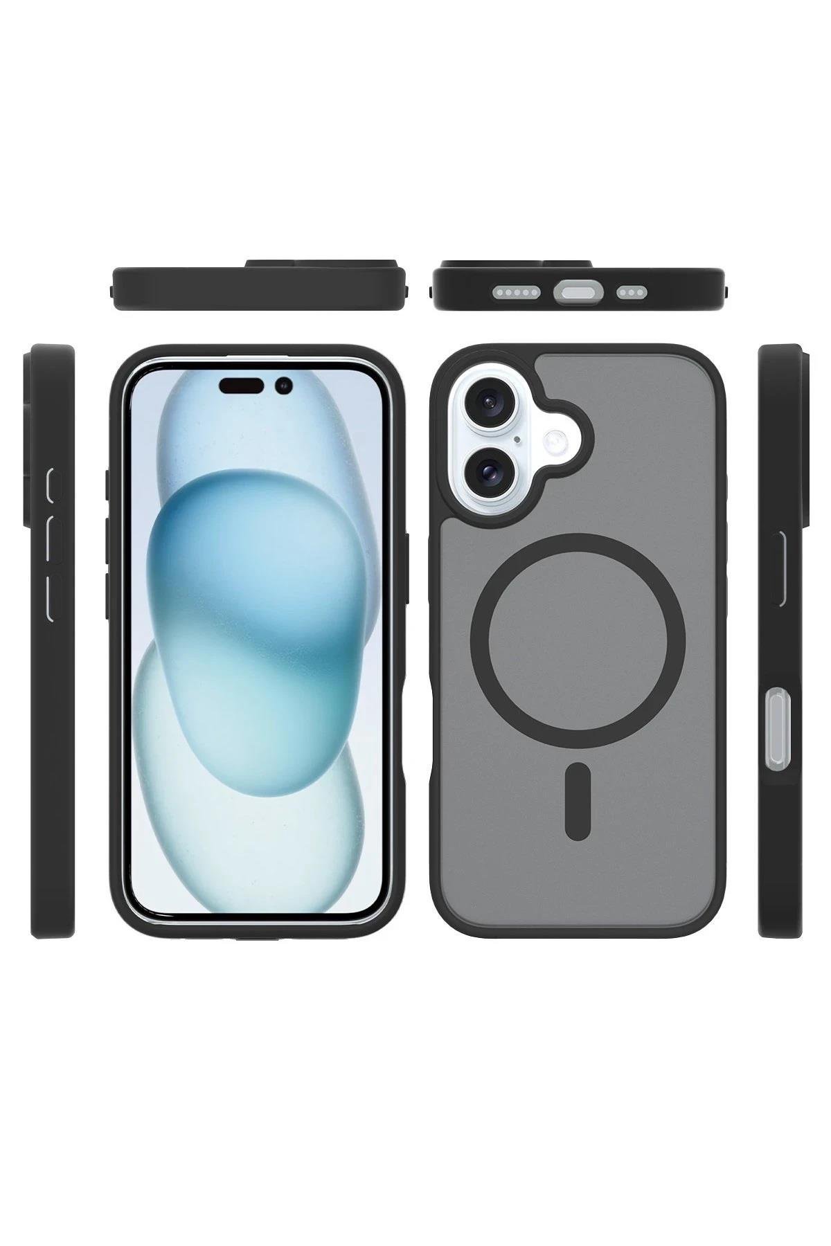 MAGSAFE KILIFLARJOKOJTSKN20Apple iPhone 17 Jota MagSafe Uyumlu Şeffaf Telefon Kılıfı – Siyah