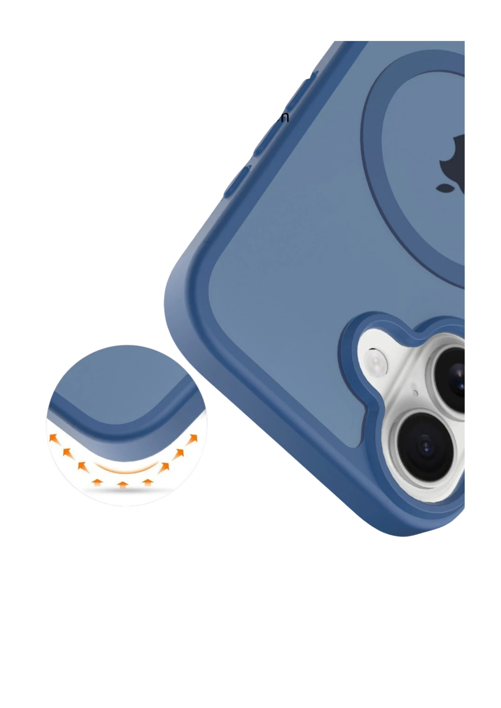 MAGSAFE KILIFLARJOKOJTSKN22Apple iPhone 17 Jota MagSafe Uyumlu Şeffaf Telefon Kılıfı – Lacivert