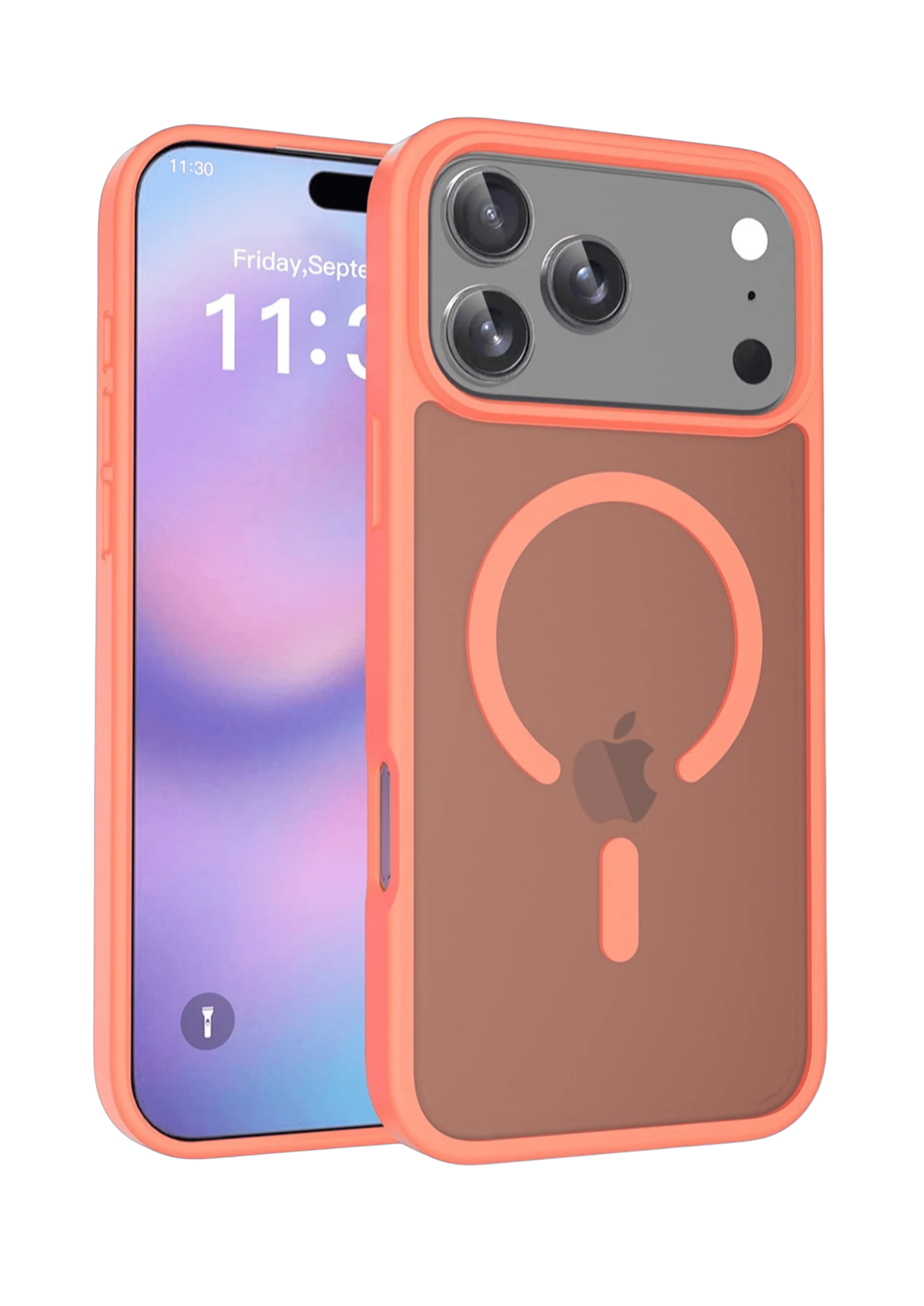 MAGSAFE KILIFLARJOKOJTSKN27Apple iPhone 17 Pro Jota MagSafe Uyumlu Şeffaf Telefon Kılıfı – Turuncu