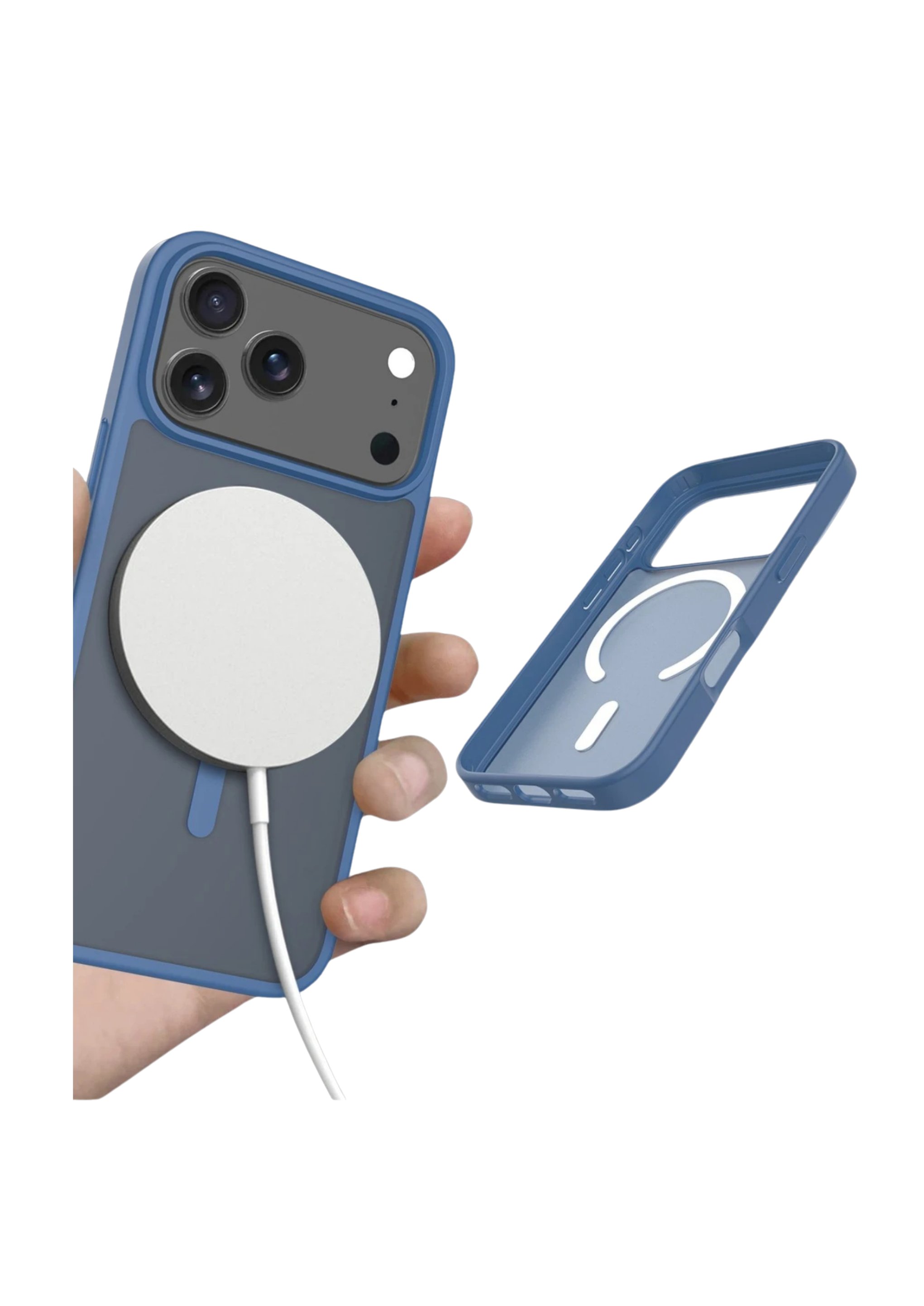 MAGSAFE KILIFLARJOKOJTSKN29Apple iPhone 17 Pro Jota MagSafe Uyumlu Şeffaf Telefon Kılıfı – Lacivert