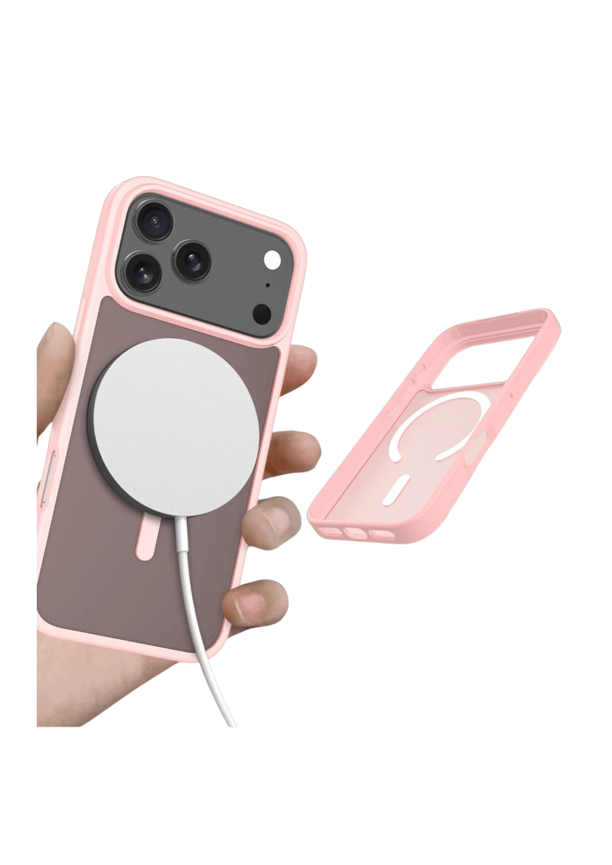 MAGSAFE KILIFLARJOKOJTSKN35Apple iPhone 17 Pro Max Jota MagSafe Uyumlu Şeffaf Telefon Kılıfı – Pudra