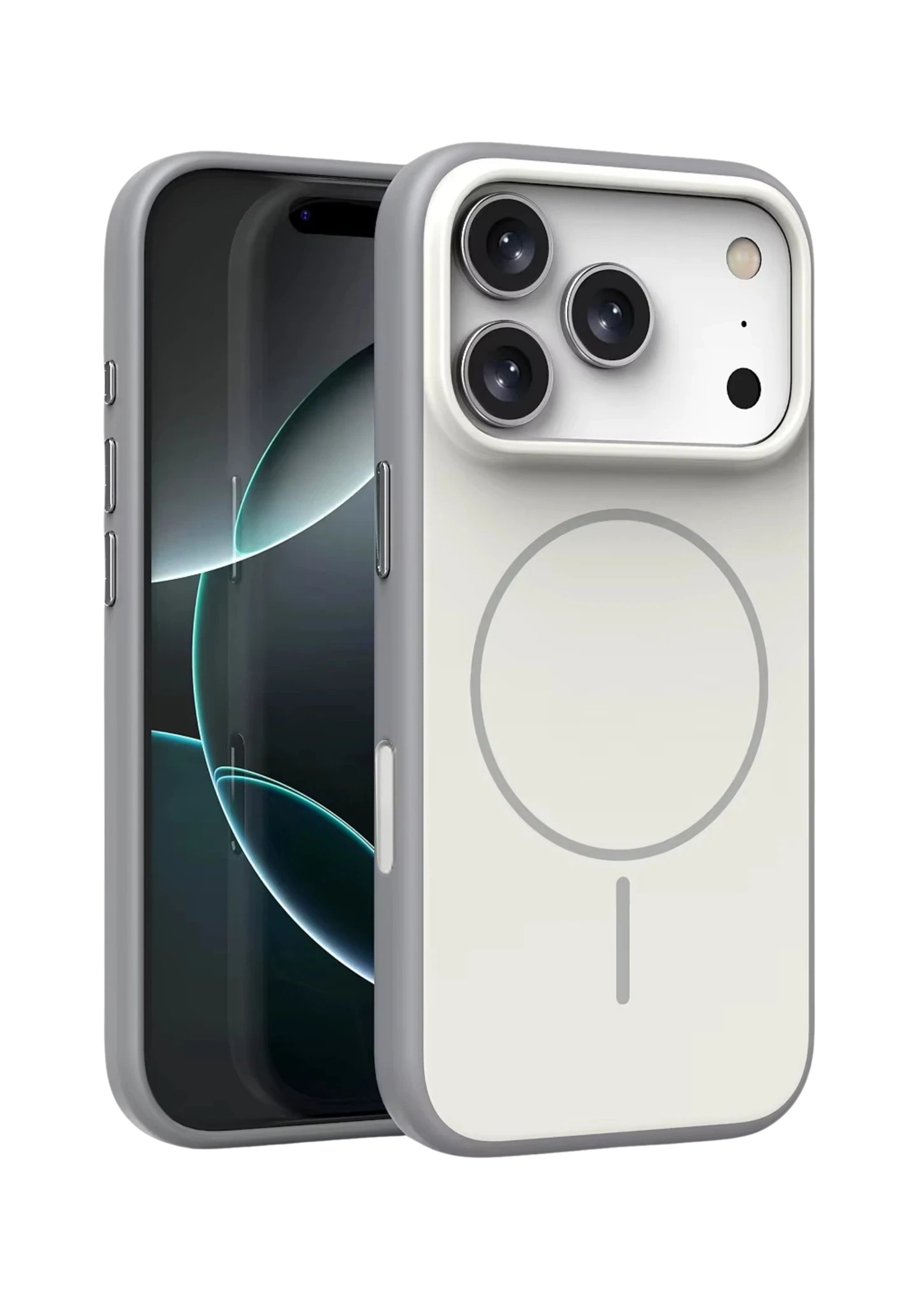 MAGSAFE KILIFLARJOKONVMGSF04 Apple iPhone 17 Pro Max MagSafe Uyumlu Neva Serisi Telefon Kılıfı – Gri