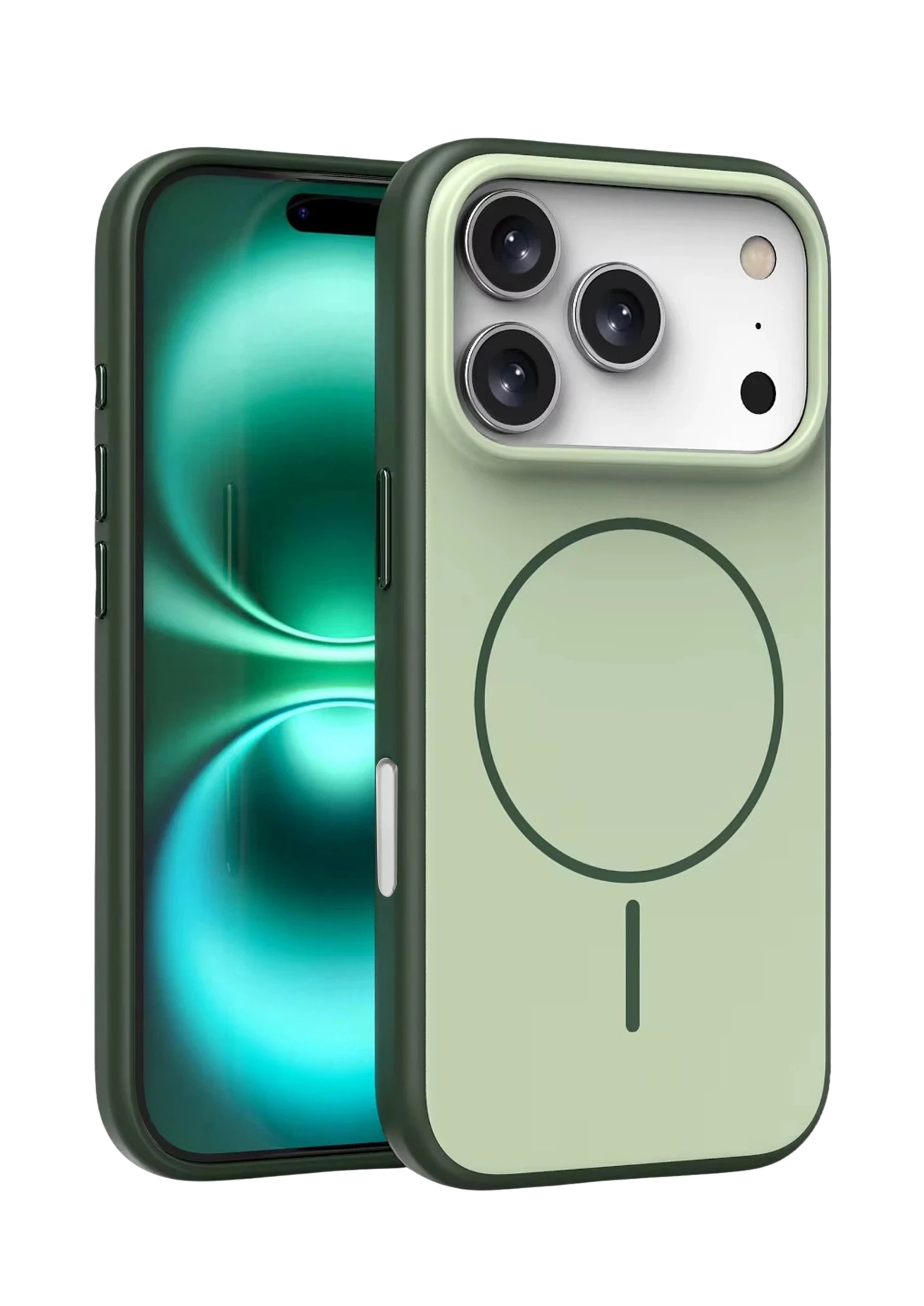 MAGSAFE KILIFLARJOKONVMGSF10Apple iPhone 17 Pro Max MagSafe Uyumlu Neva Serisi Telefon Kılıfı – Koyu Yeşil