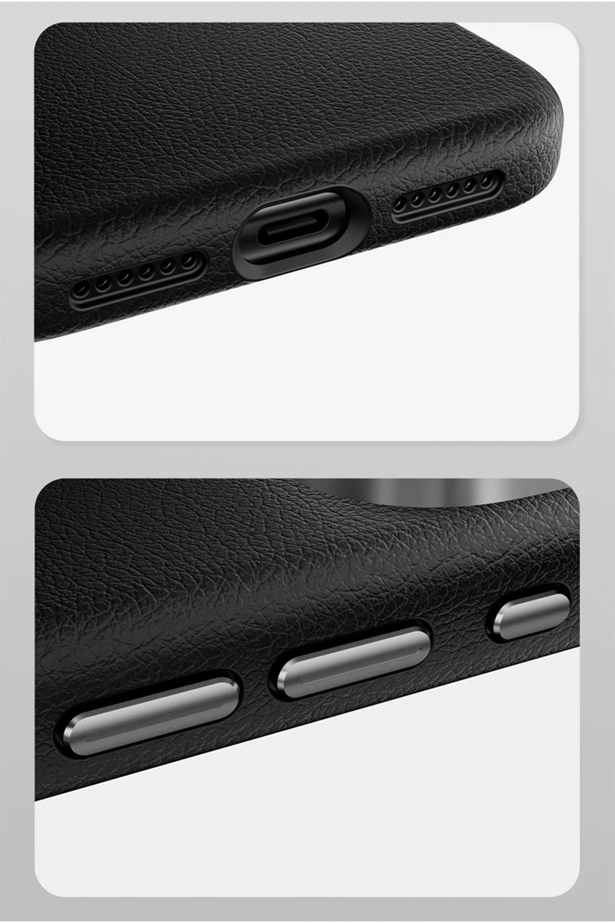 MAGSAFE KILIFLARJOKOWNDR28Apple iPhone 17 Pro Max MagSafe Uyumlu Deri Telefon Kılıfı – Beyaz Wonder Seri
