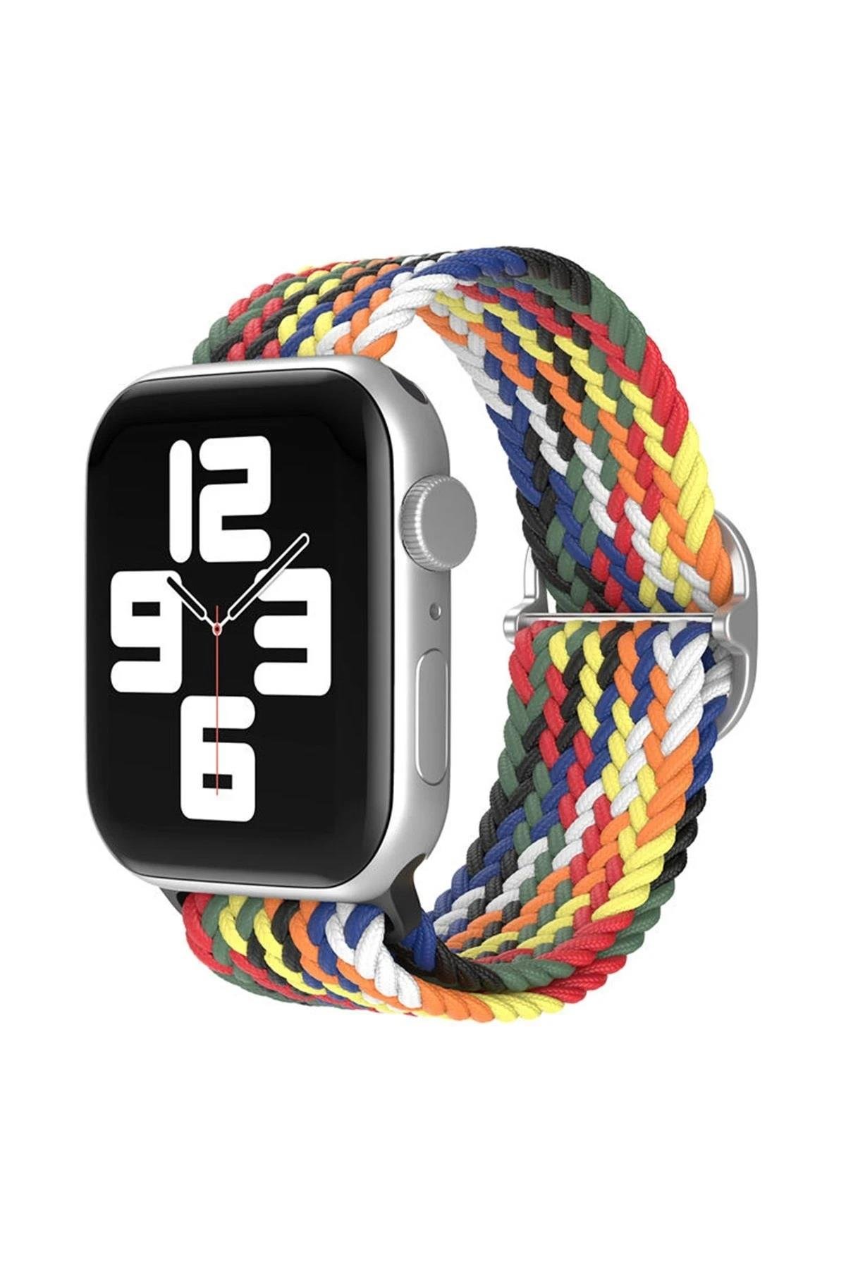 ÖRGÜ KORDONLARNEWFACESTRKRDN02Apple Watch 38mm / 40mm / 41mm Star Kordon - Gökkuşağı