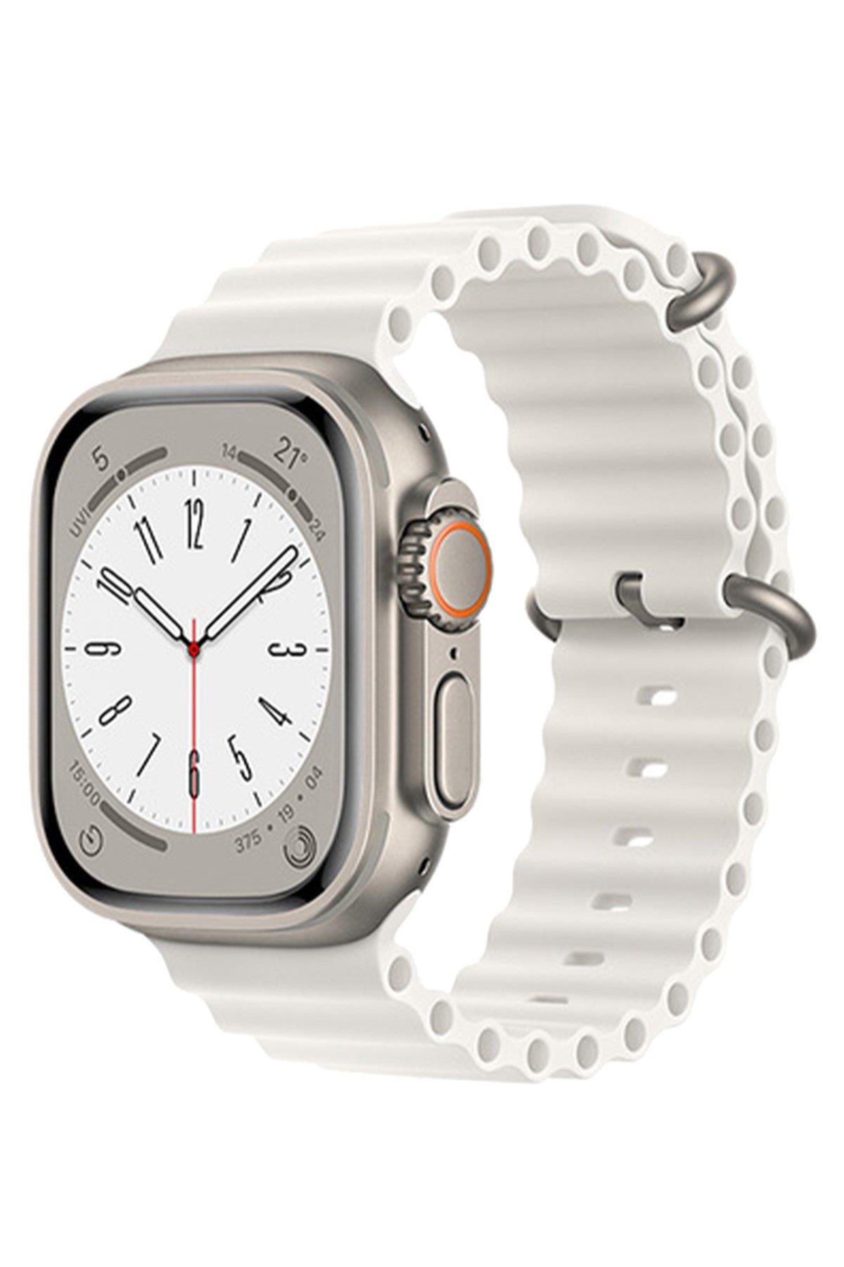 SİLİKON KORDONLARNEWFACEOCN05Apple Watch 38mm/40mm/41mm Ocean Kordon - Beyaz