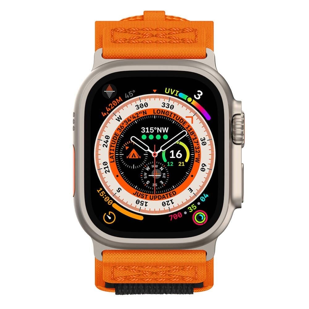 HASIR BEZ KORDONLARZOREHSR22Apple Watch 42mm / 44mm / 45mm / 46mm / 49mm Hasır Kordon - Turuncu